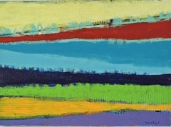 Mémoire d'un paysage - peinture abstraite, peinture de paysage