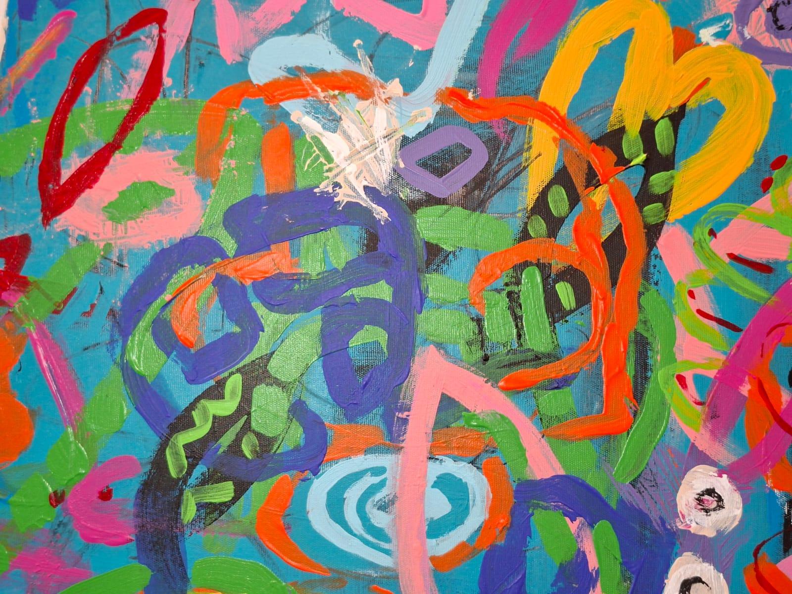 Naive Gaze - abstract painting, landscape painting im Angebot 5