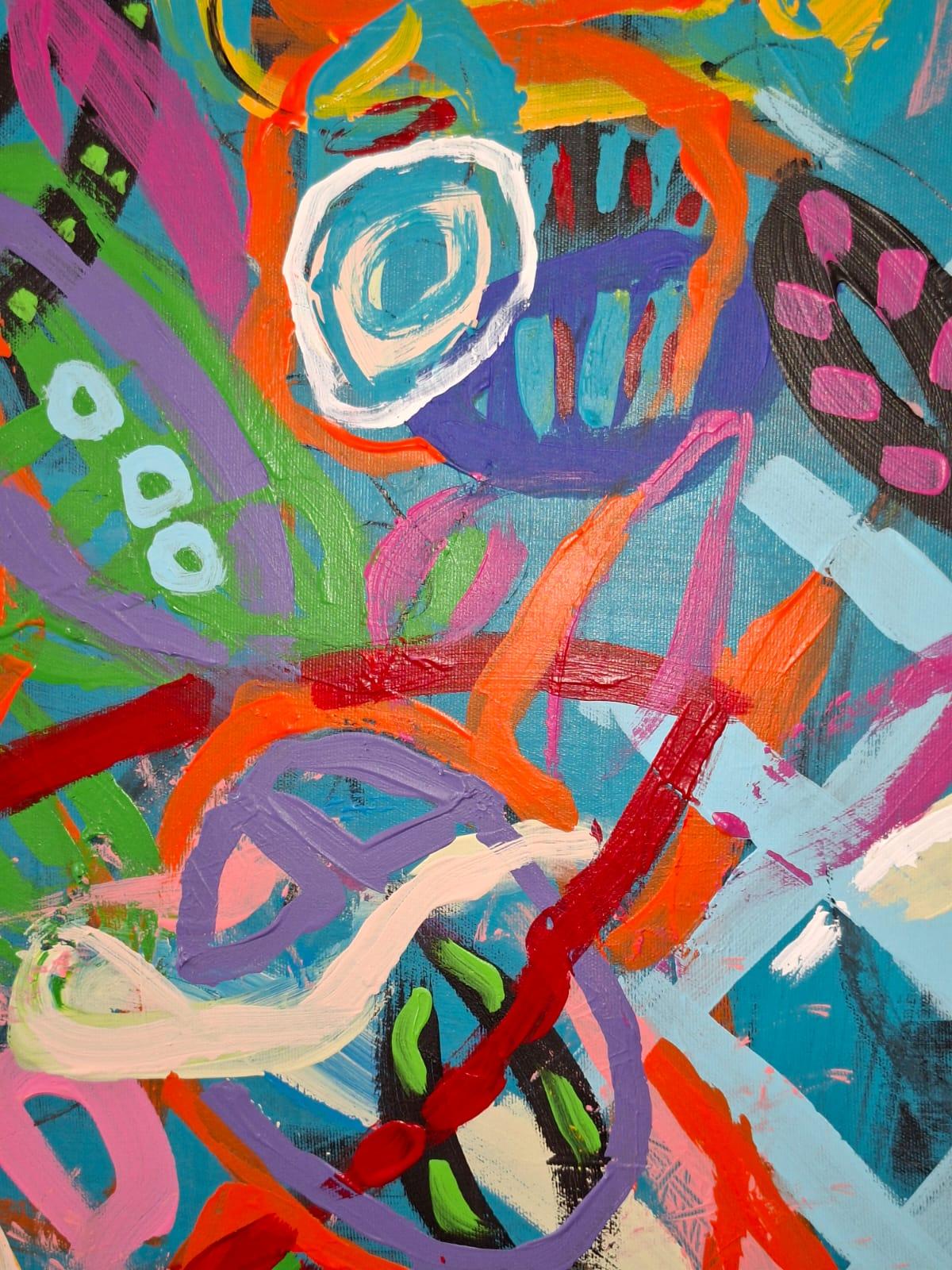 Naive Gaze - abstract painting, landscape painting im Angebot 6