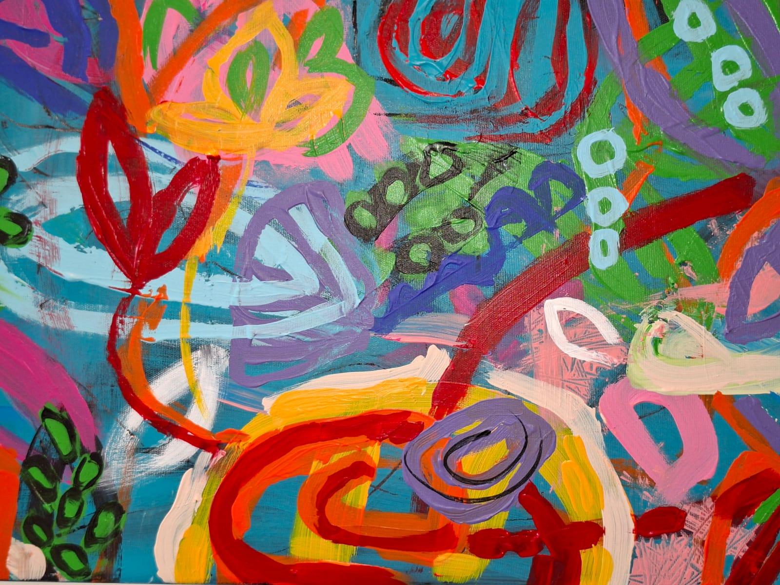 Naive Gaze - abstract painting, landscape painting im Angebot 1