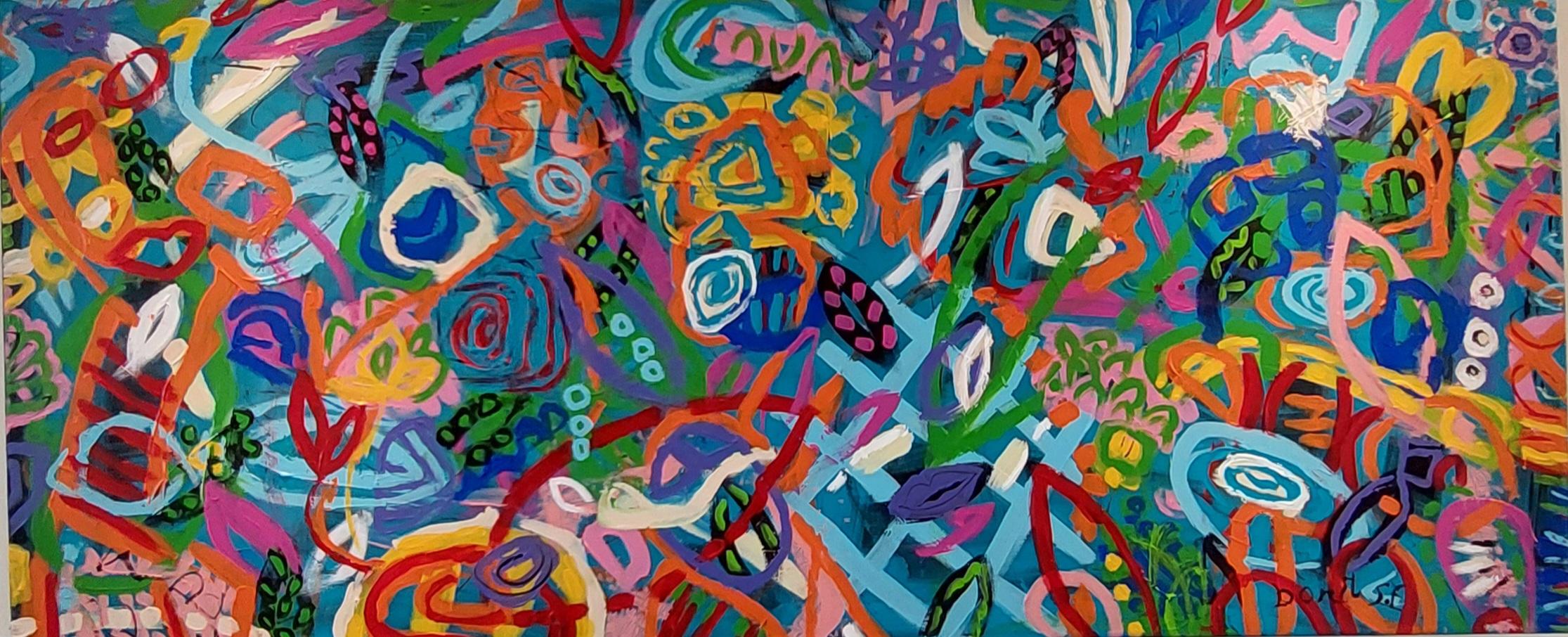 Naive Gaze - abstract painting, landscape painting