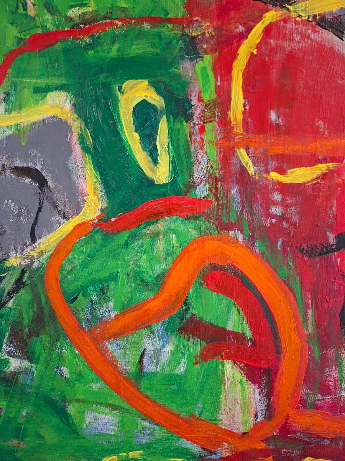 Red South - Abstrakte Malerei, Landschaftsmalerei im Angebot 1