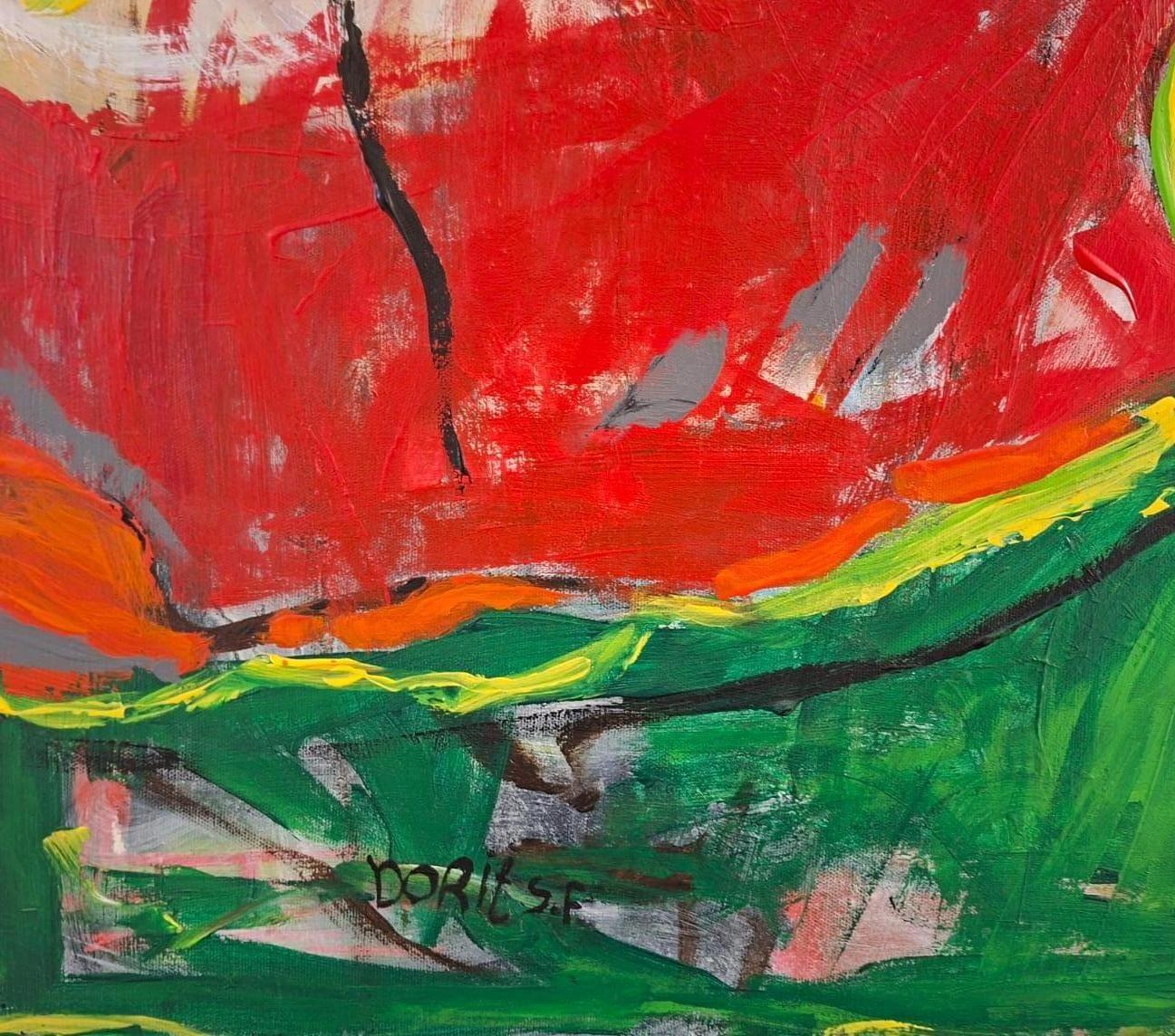 Red South - Abstrakte Malerei, Landschaftsmalerei im Angebot 2