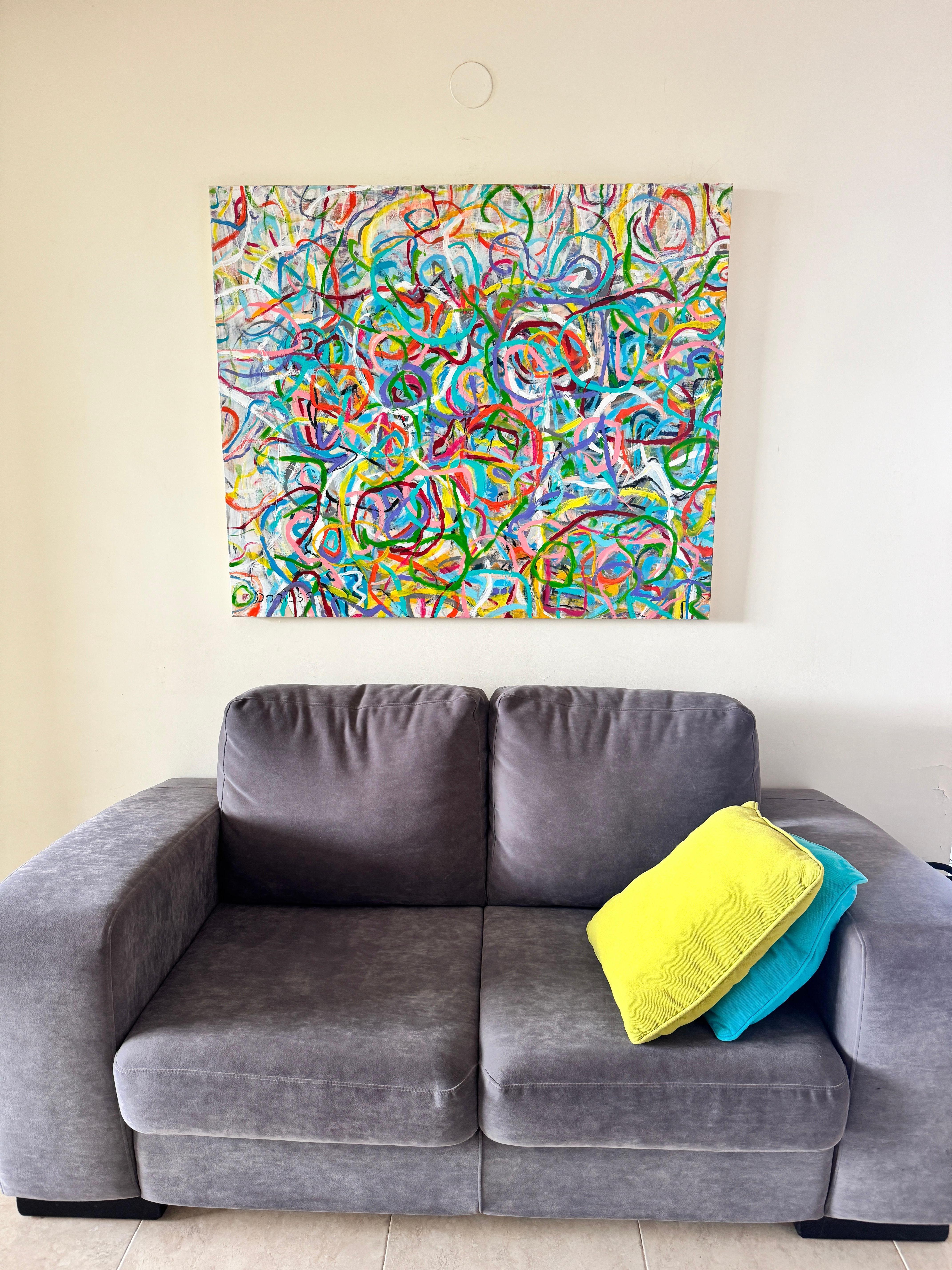 Tangle - abstract painting - Painting by Dorit Shalev-Fried