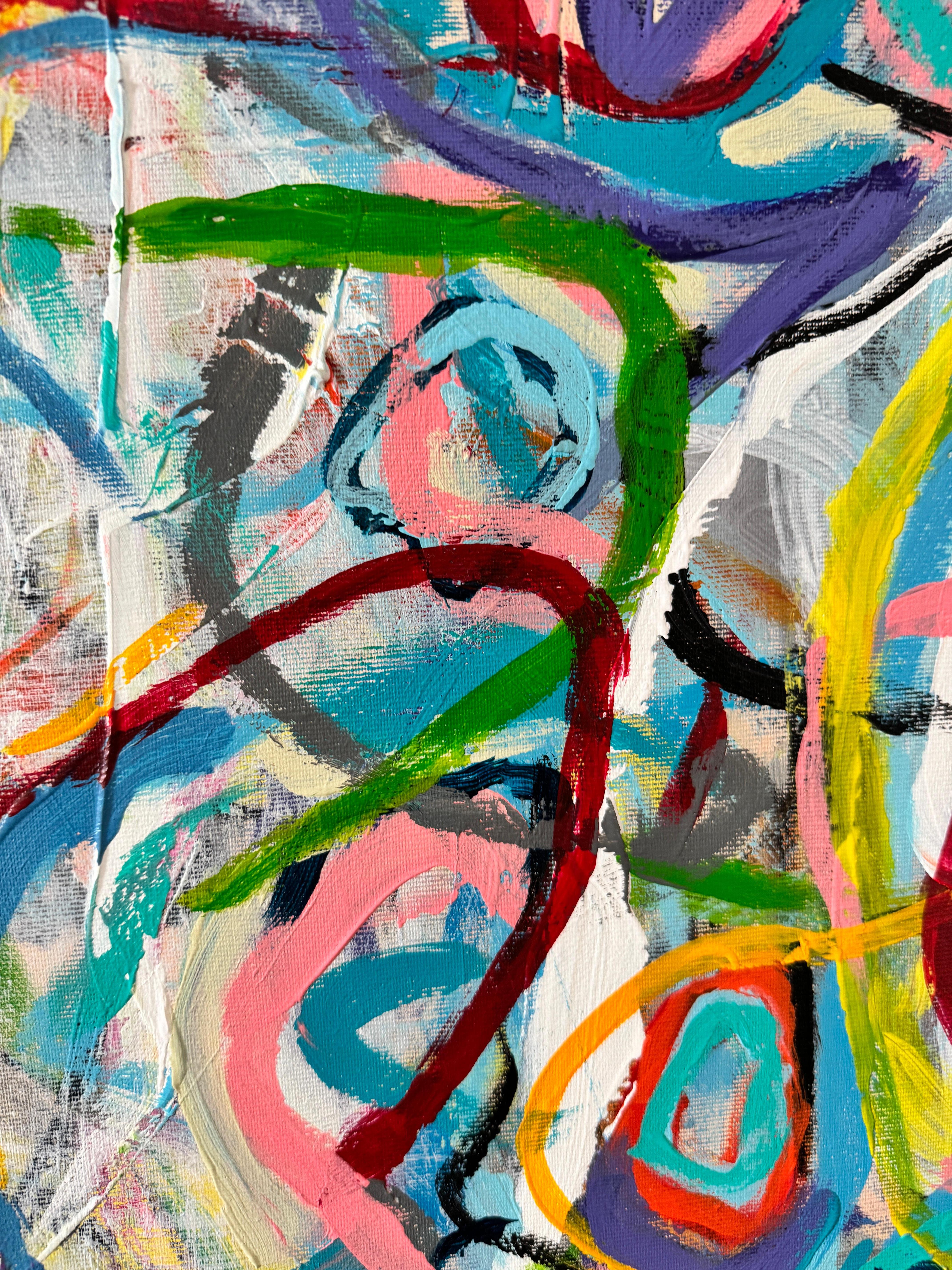 Tangle - abstract painting - Abstract Painting by Dorit Shalev-Fried