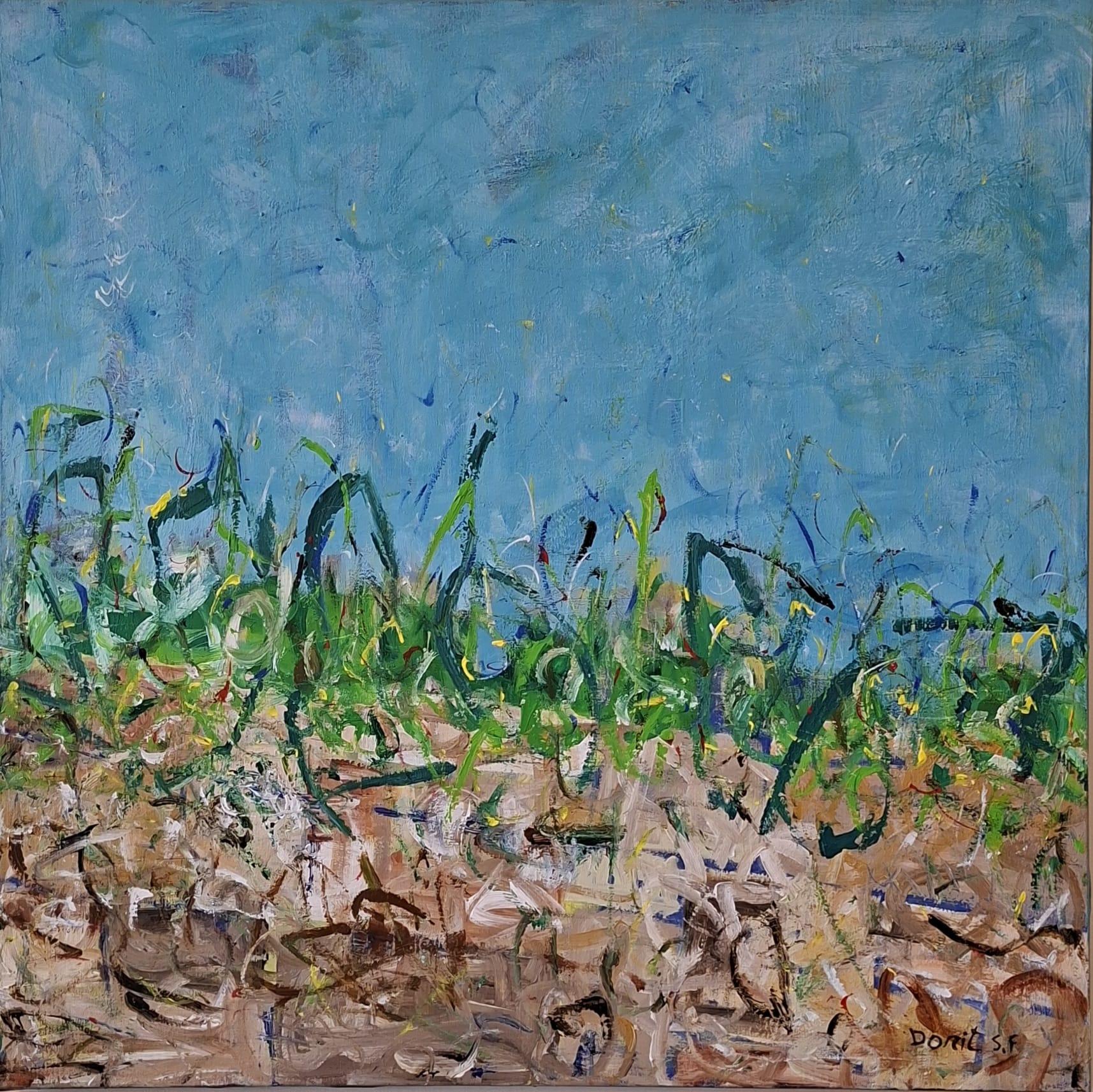 Wild Garden - abstract painting, landscape painting