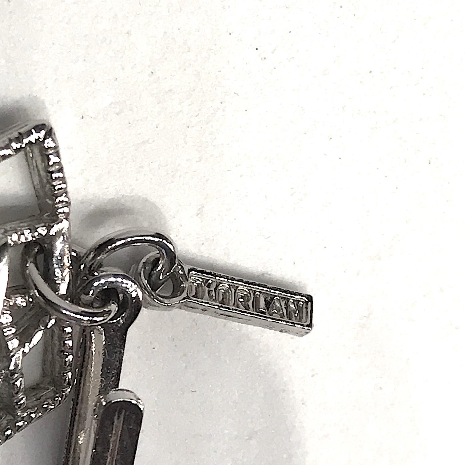 D'Orlan Silver Tone 1970s Abstract Bib Necklace 2