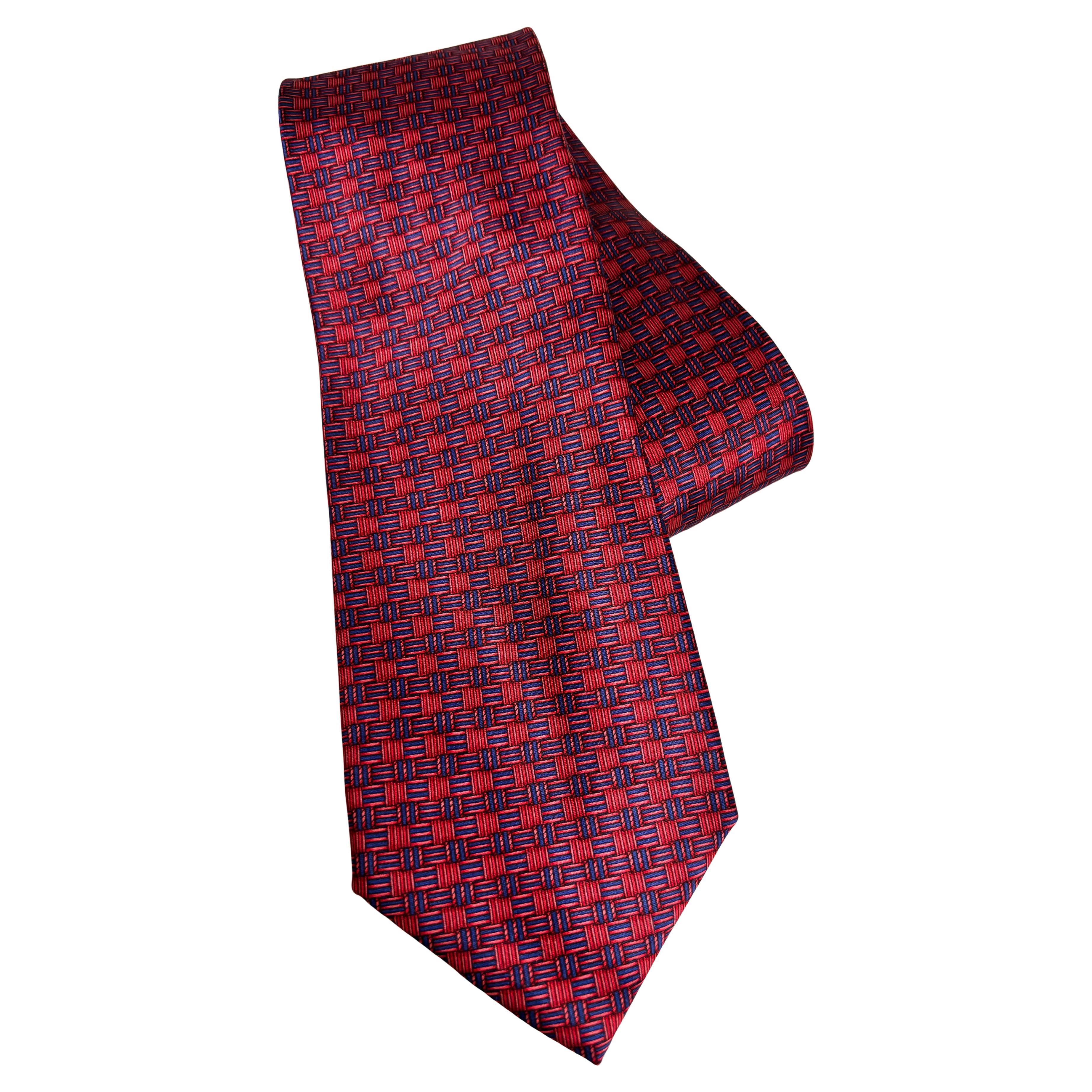 Dormeuil Men's Red Luxury Silk Neck Tie Made in France