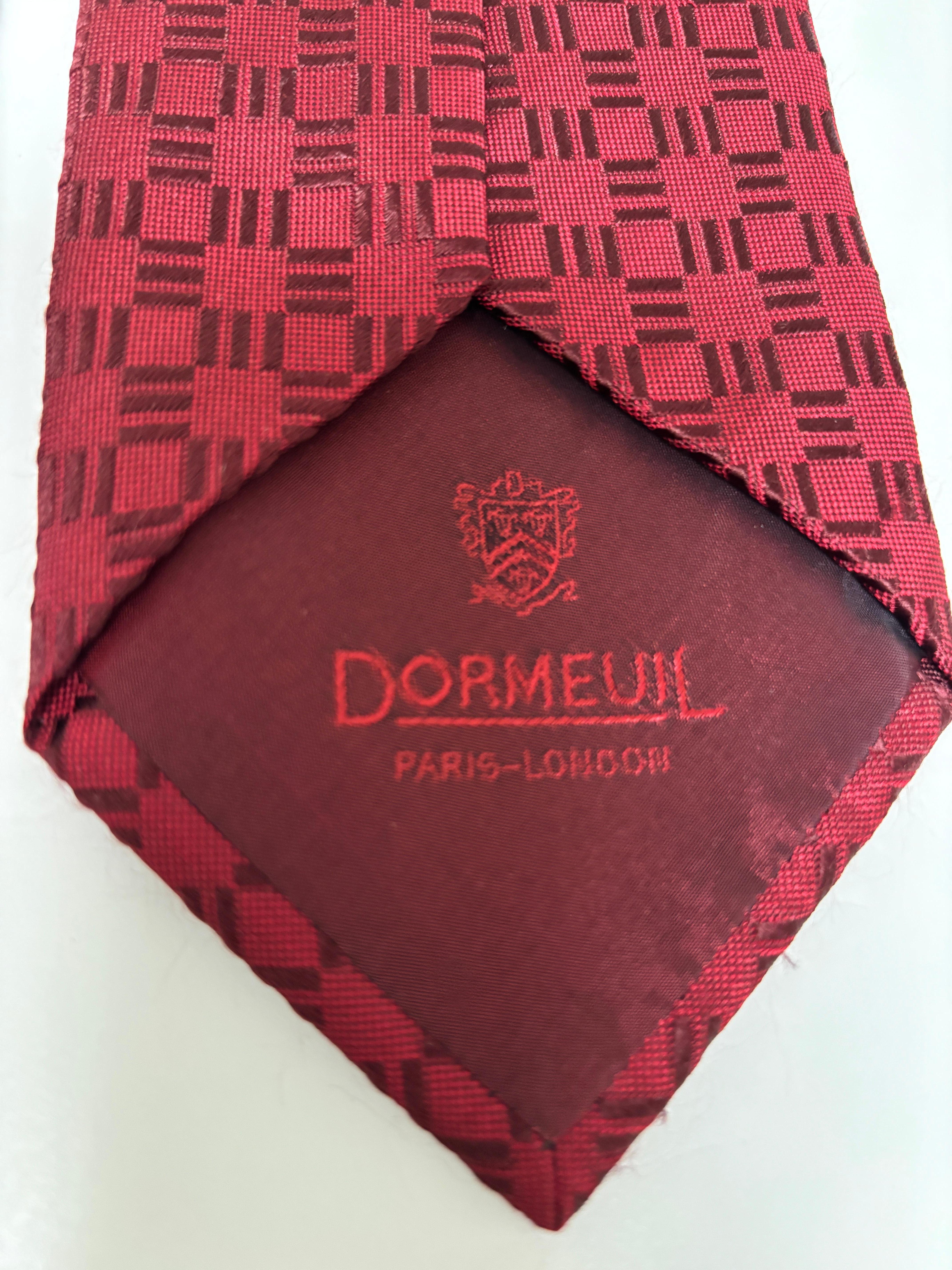 Dormeuil Corbata de cuello de seda roja para hombre Fabricada en Francia en venta 5
