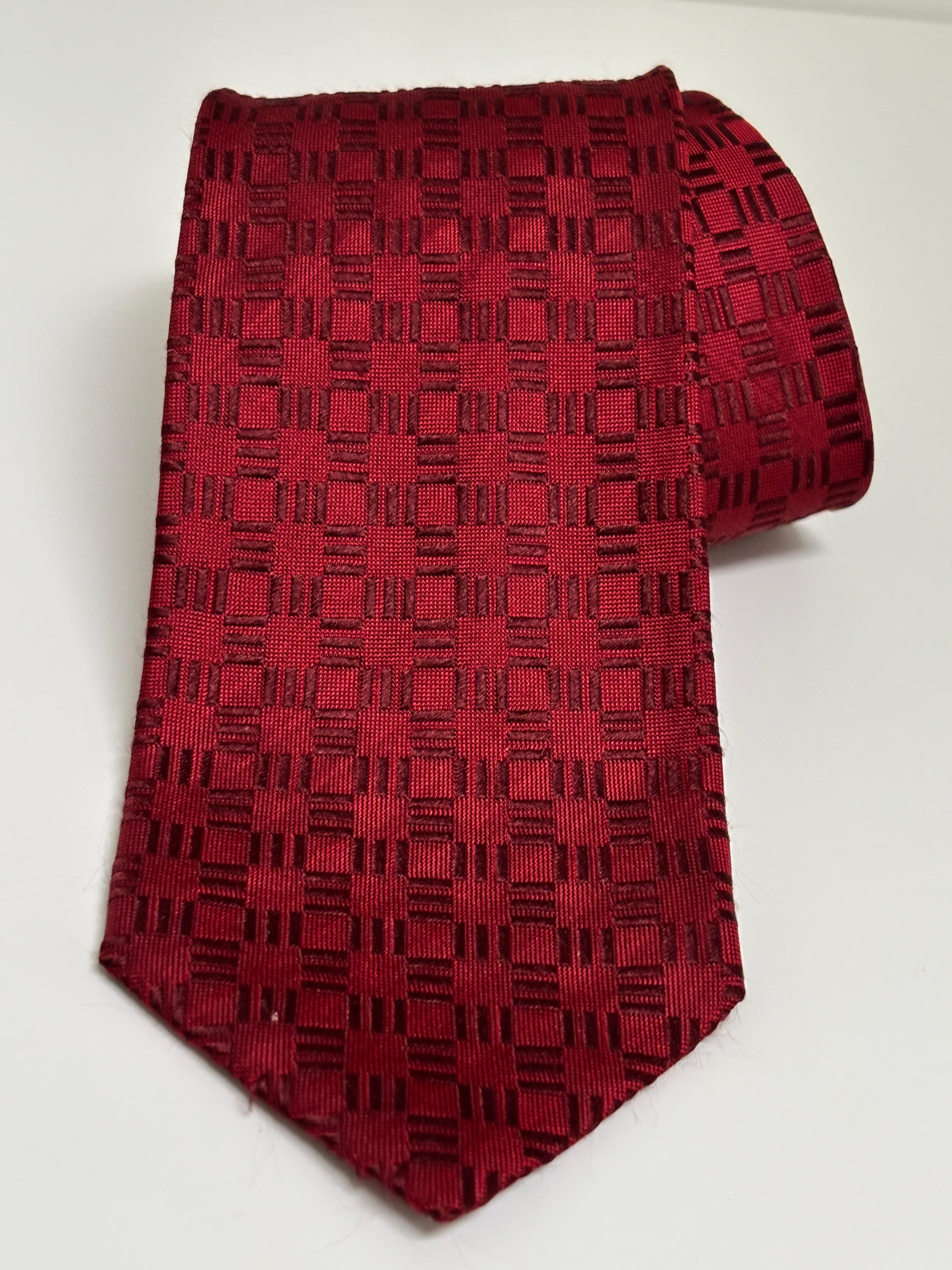 Dormeuil Corbata de cuello de seda roja para hombre Fabricada en Francia en venta 7