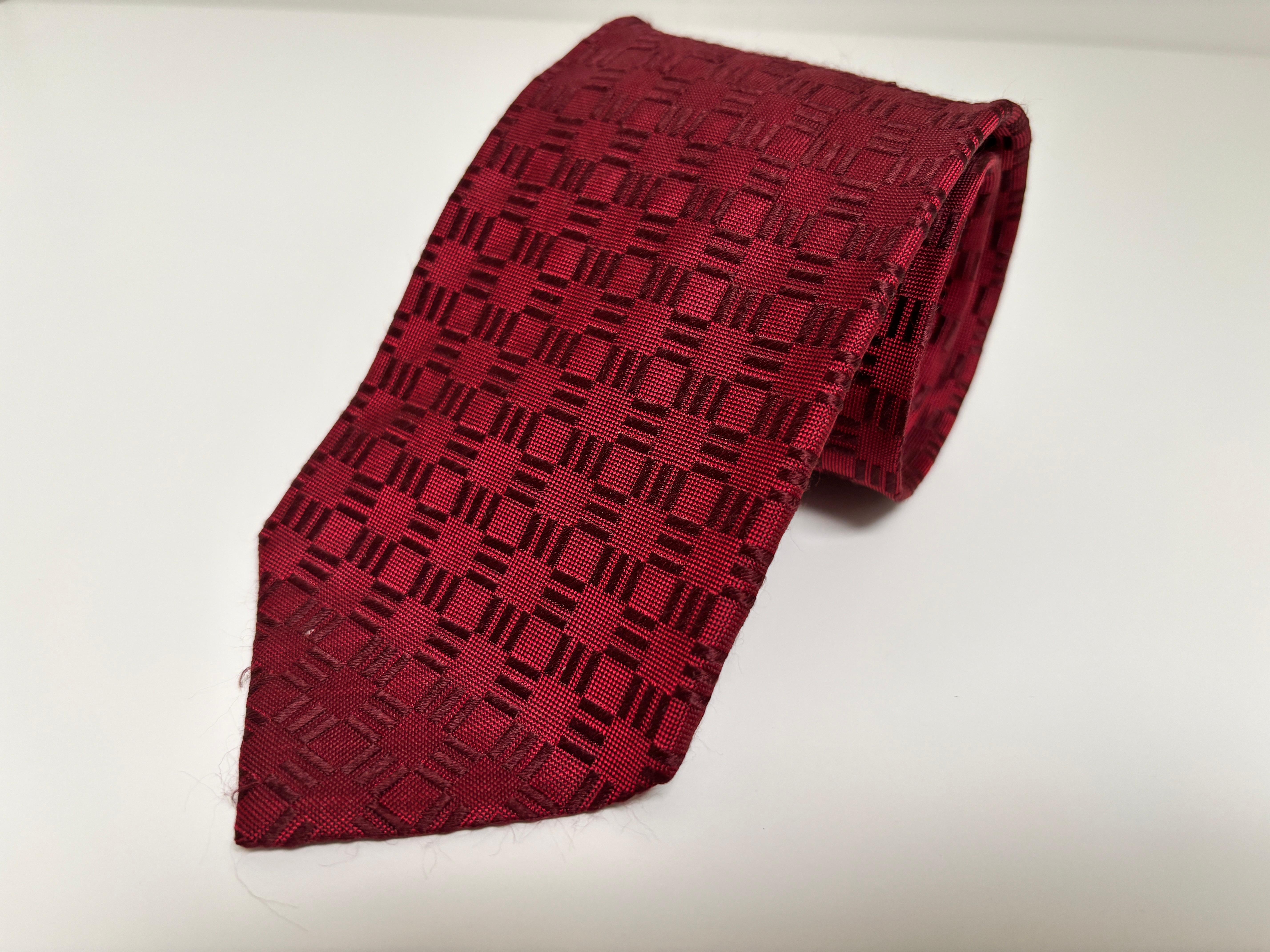 De los hombres Dormeuil Corbata de cuello de seda roja para hombre Fabricada en Francia en venta