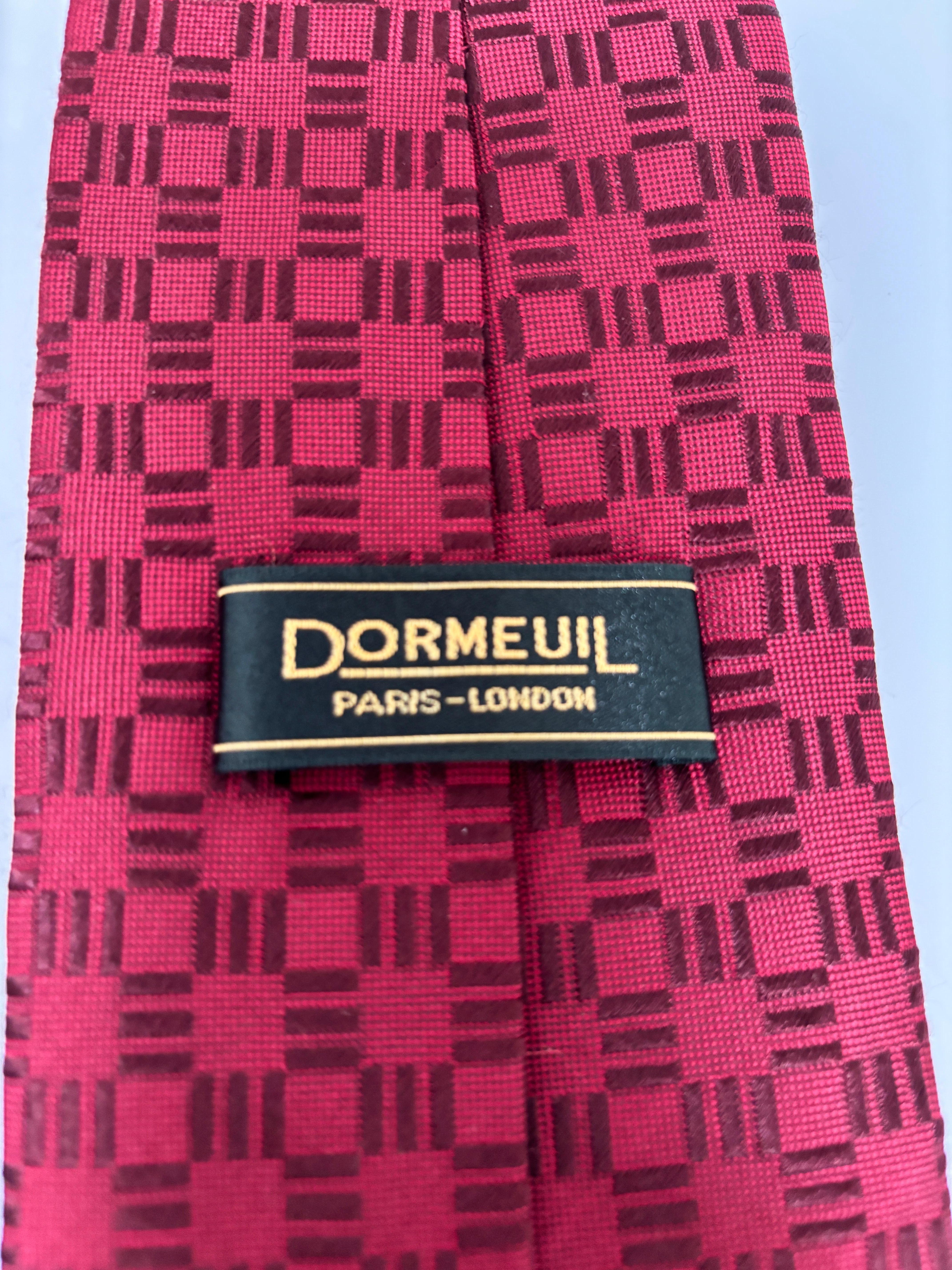 Dormeuil Corbata de cuello de seda roja para hombre Fabricada en Francia en venta 4