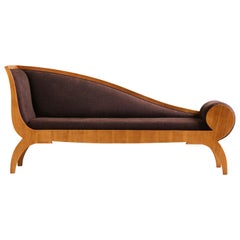 Dormeuse in Biedermeier Style Made of Cherry Wood