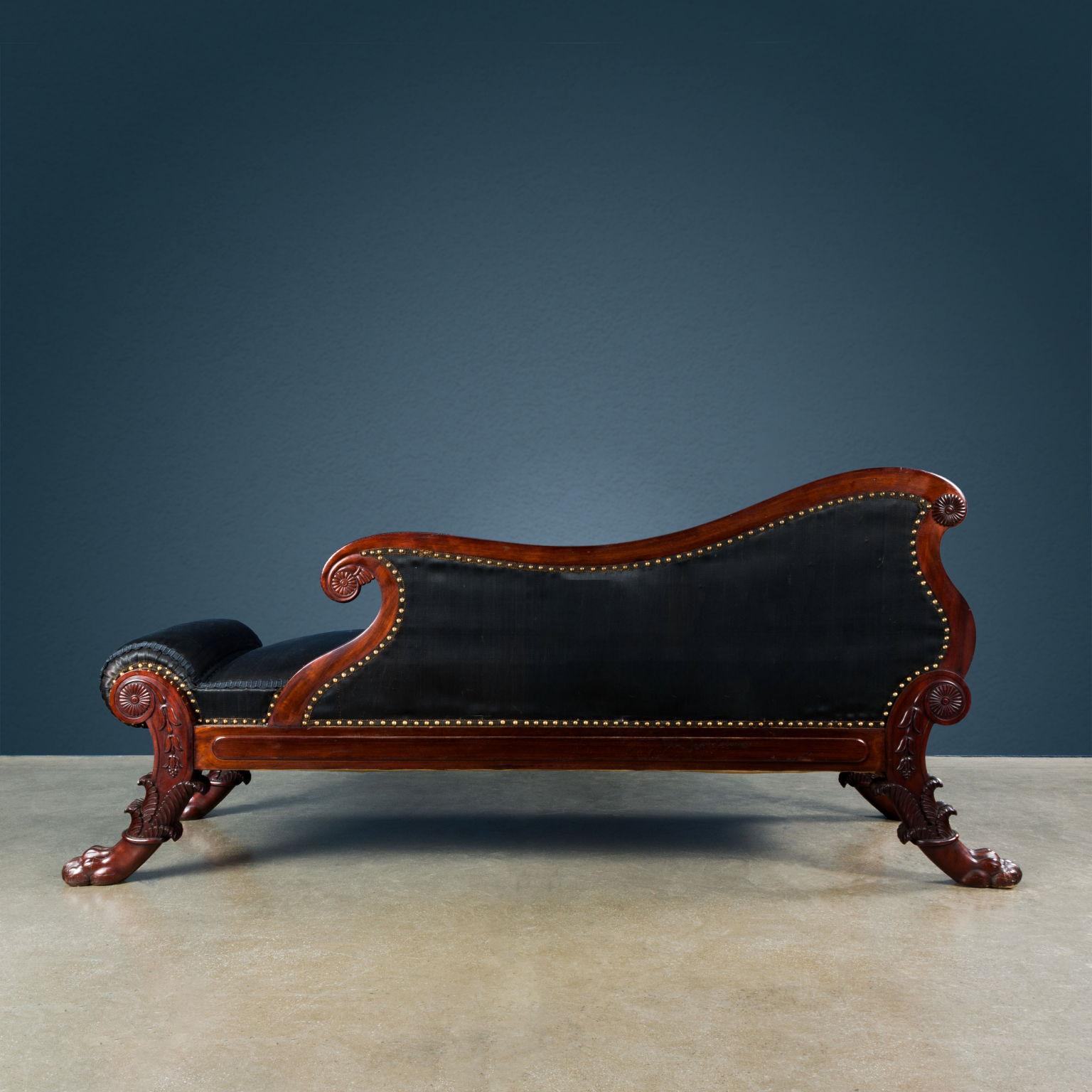 Dormeuse. Milan, c. 1860, black and brown For Sale 1