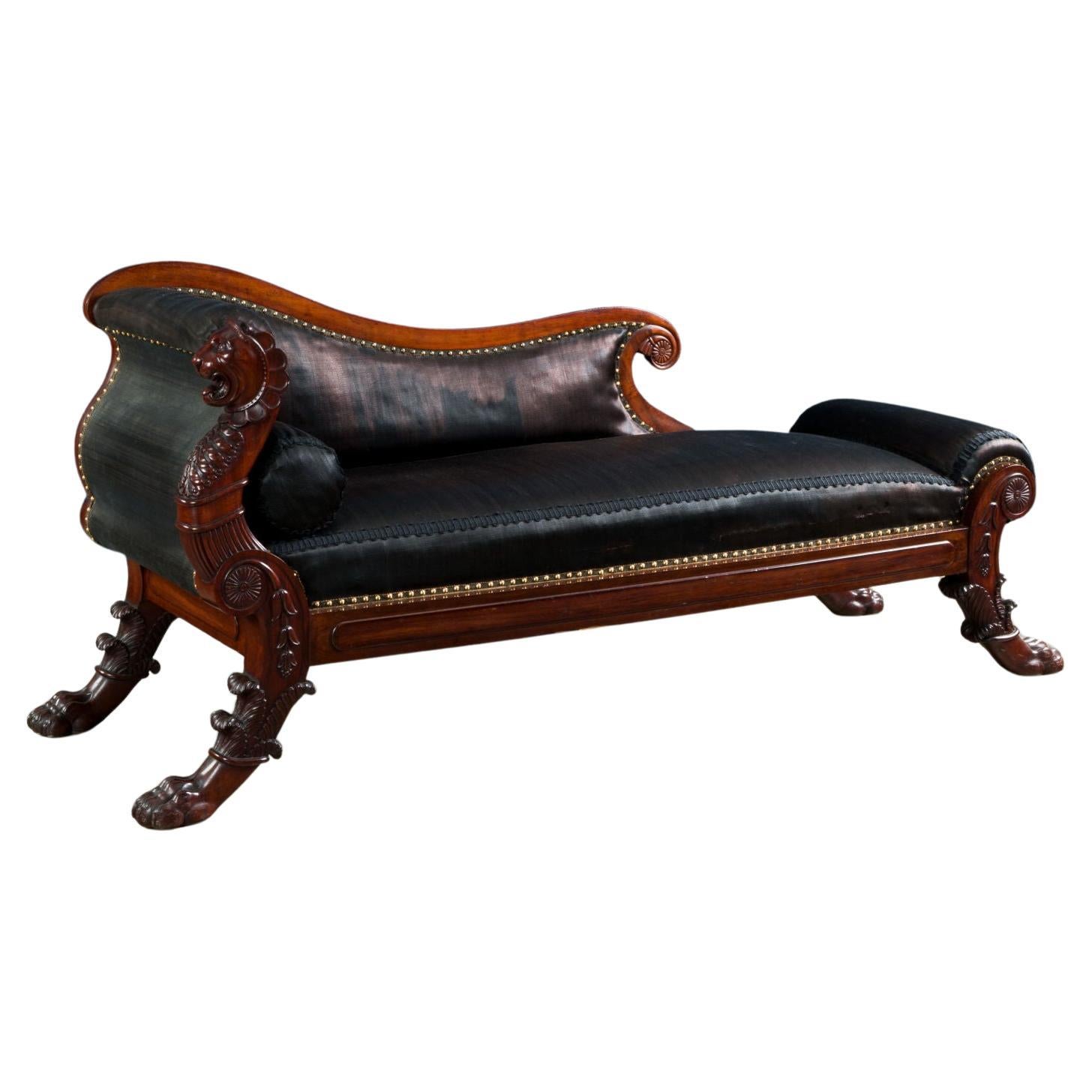 Dormeuse. Milan, c. 1860, black and brown For Sale
