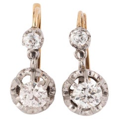 Late 19th Century Lever-Back Earrings