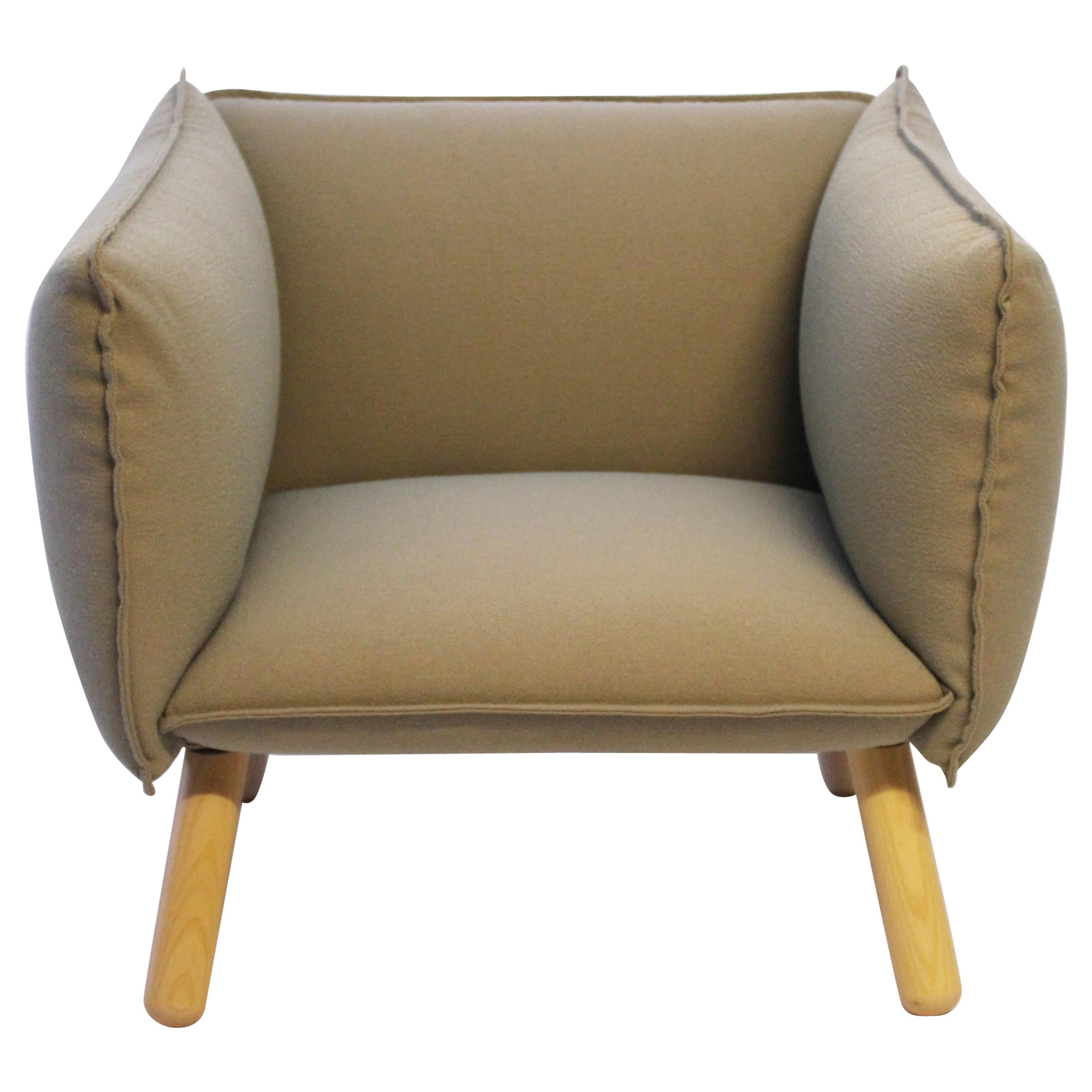 Dormi Lounge Chair with Grey Fabric by the Swedish Ire Furniture