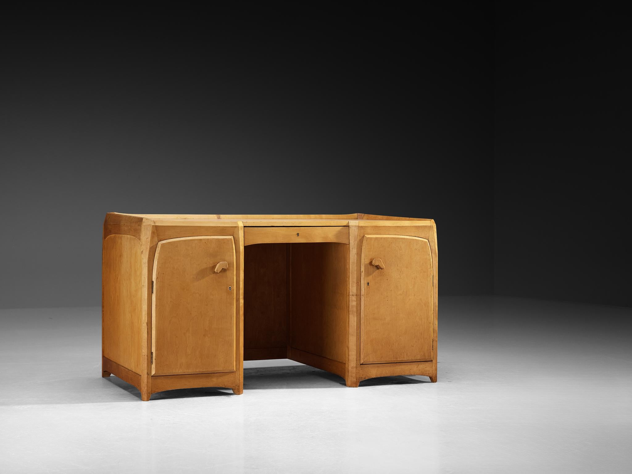 Mid-20th Century Dornach School Anthroposophical Desk in Birch, circa 1930 For Sale