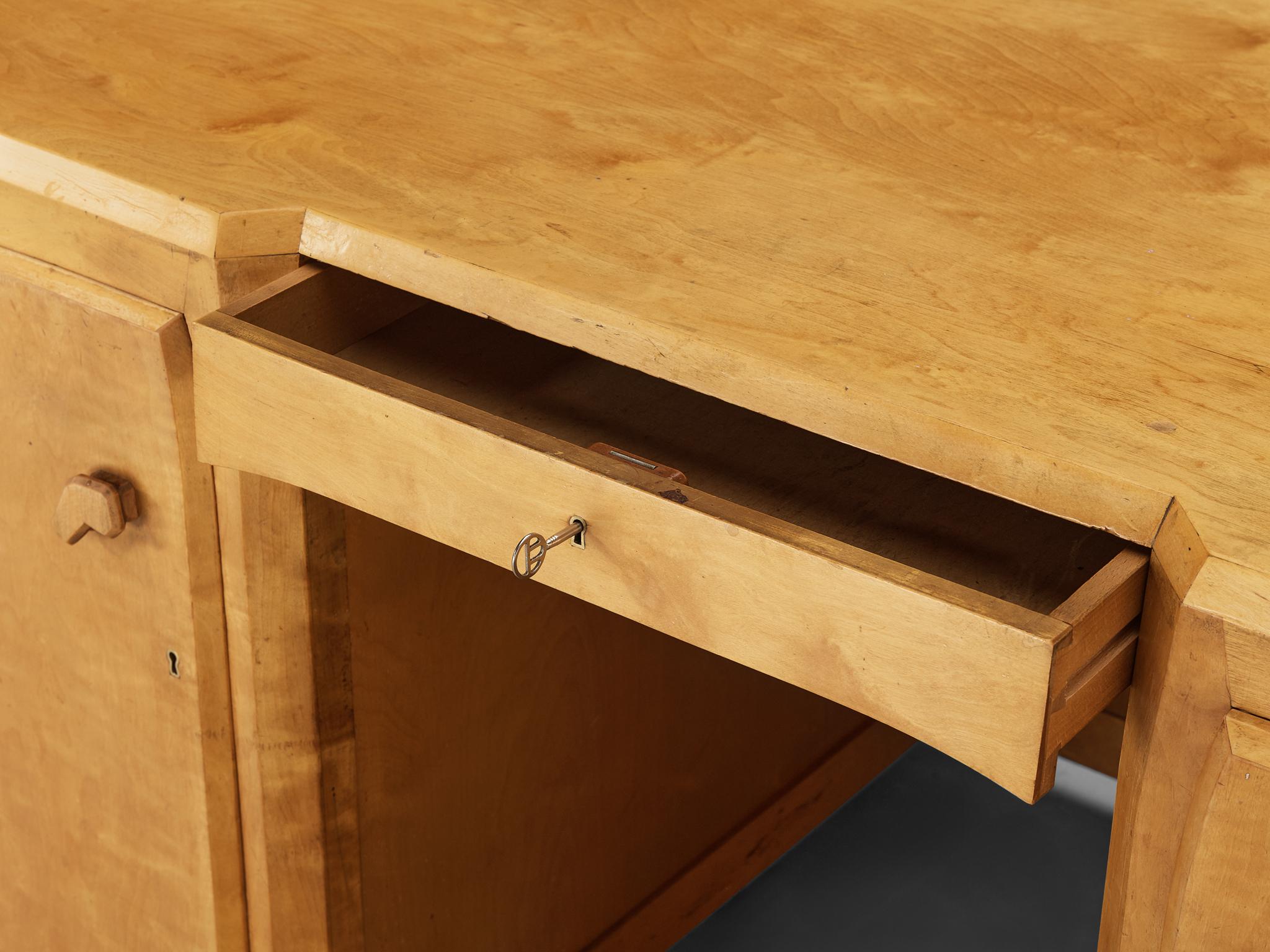 Dornach School Anthroposophical Desk in Birch, circa 1930 For Sale 1