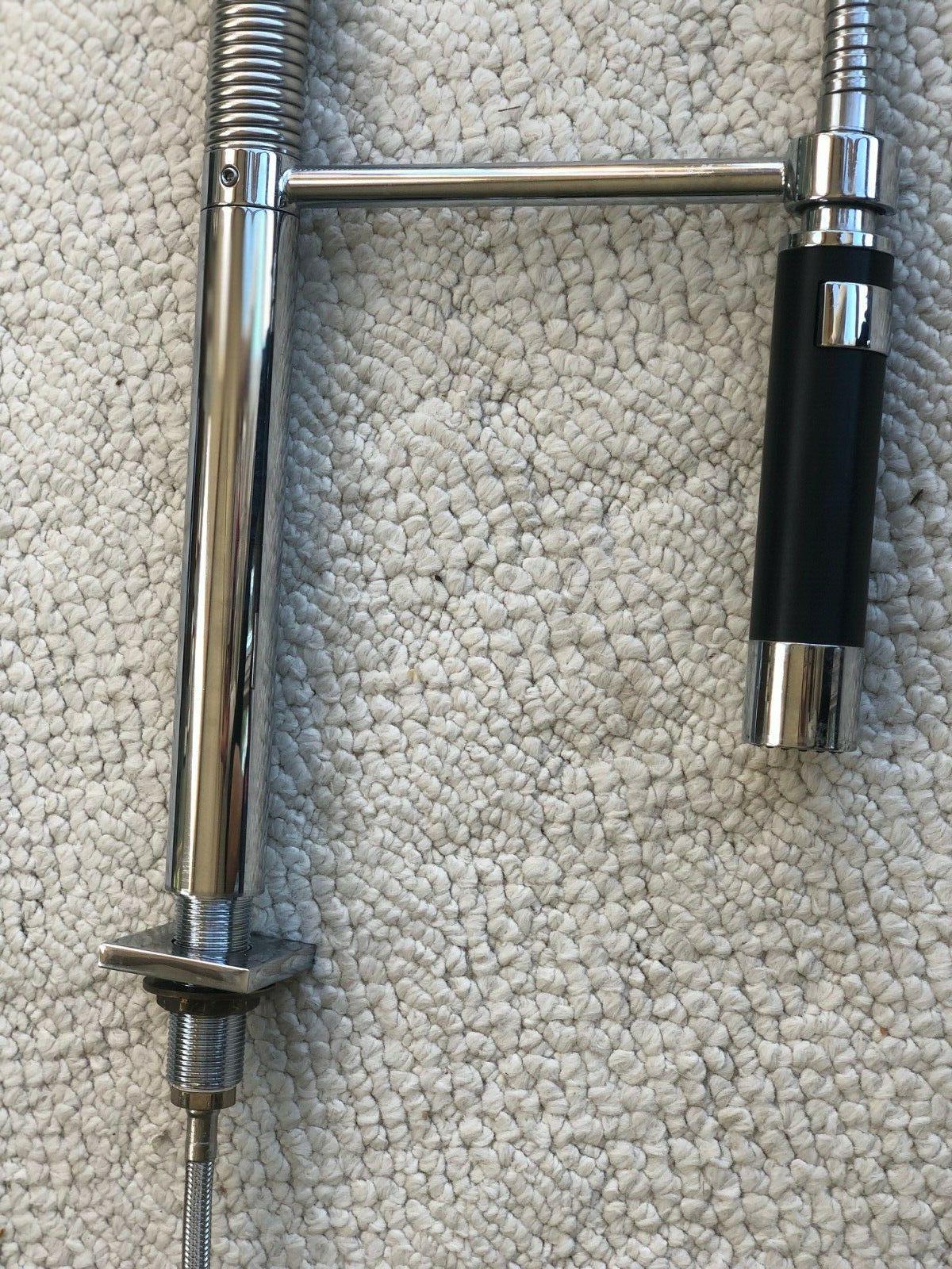 Dornbracht Germany Three-Hole Faucet and Prep Sprayer Set, Chrome Platinum In Good Condition In Brooklyn, NY