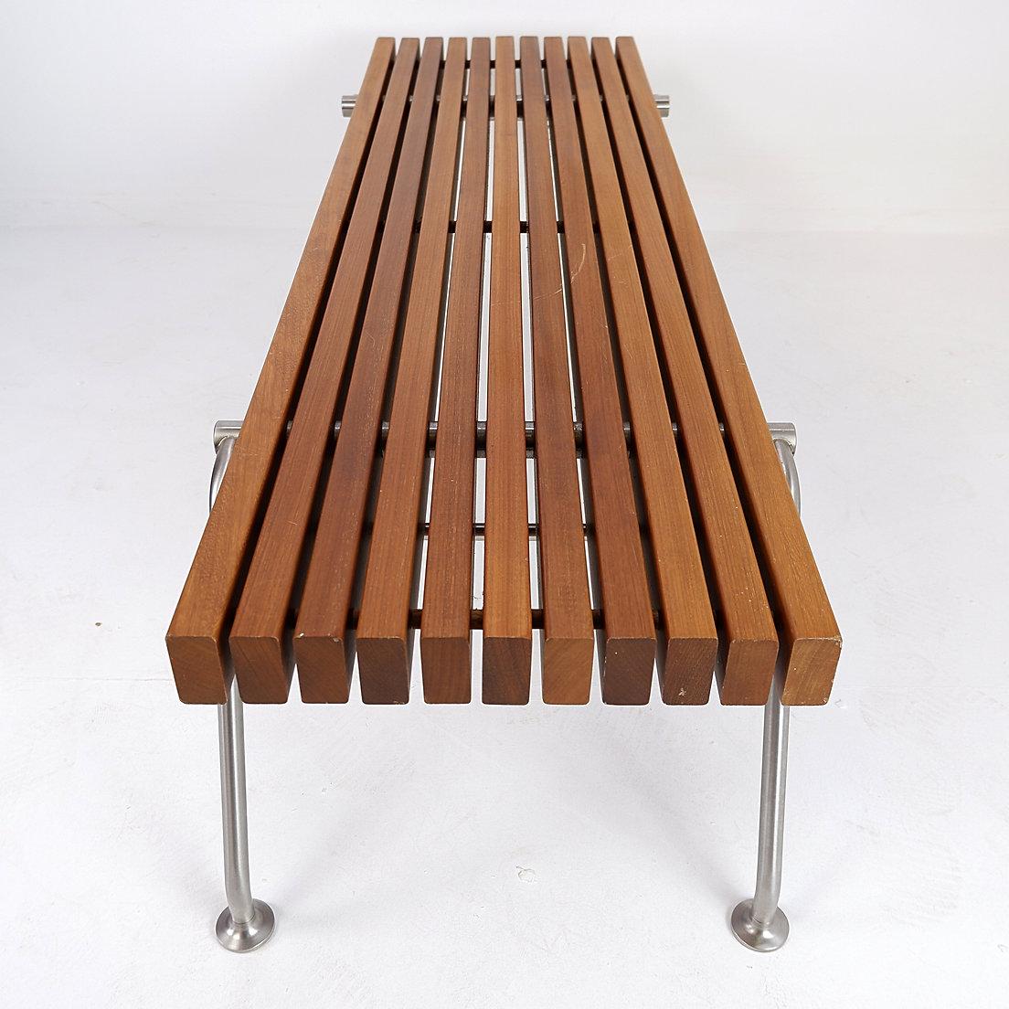 Dornbracht interior wooden slatted bench - Belgium 6