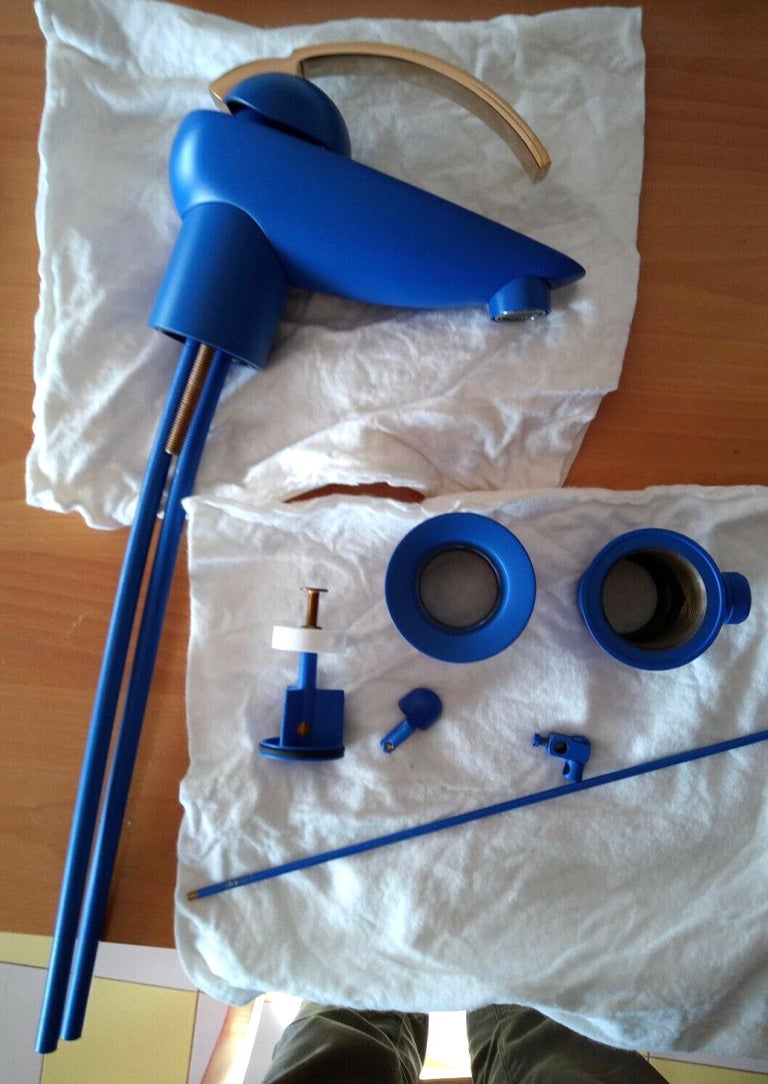 Dornbracht Obina Royal Blue, Gold Lavatory Single-Hole Deckmount Faucet ...