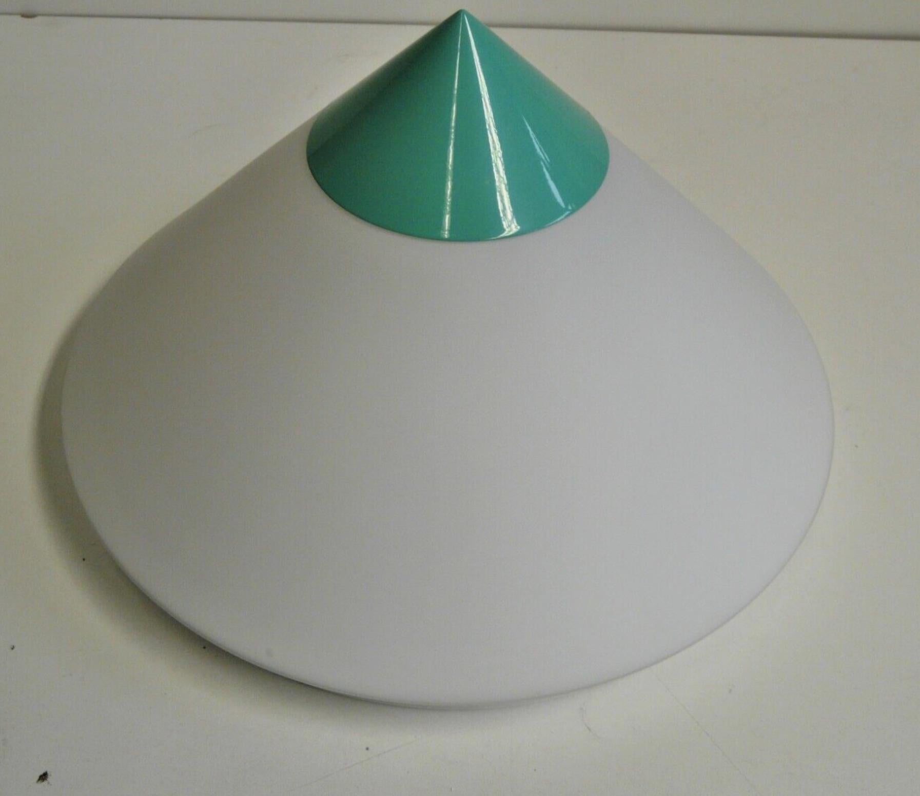 Dornbracht Point Collection Postmodern Flush Light Fixture, Bianco e verde acqua Germania in vendita 3