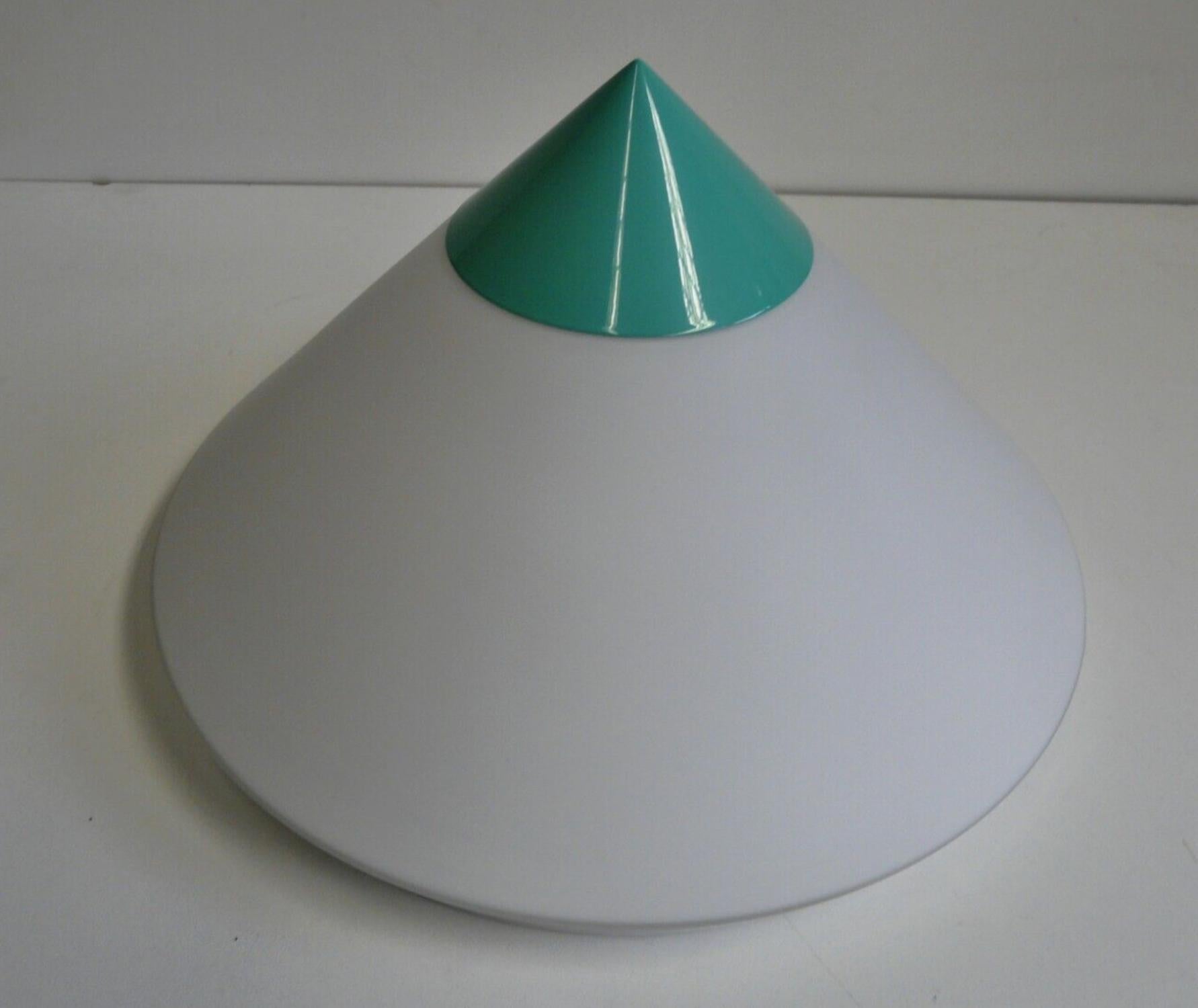 XX secolo Dornbracht Point Collection Postmodern Flush Light Fixture, Bianco e verde acqua Germania in vendita