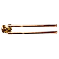 Used Dornbracht Princesse Collection 2-Tier Swivel Towel Bar, Gold-plated, Germany