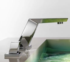 Dornbracht Supernova Three-Hole Deck-Mount Lavatory Faucet Fitting, 2009, Italy.