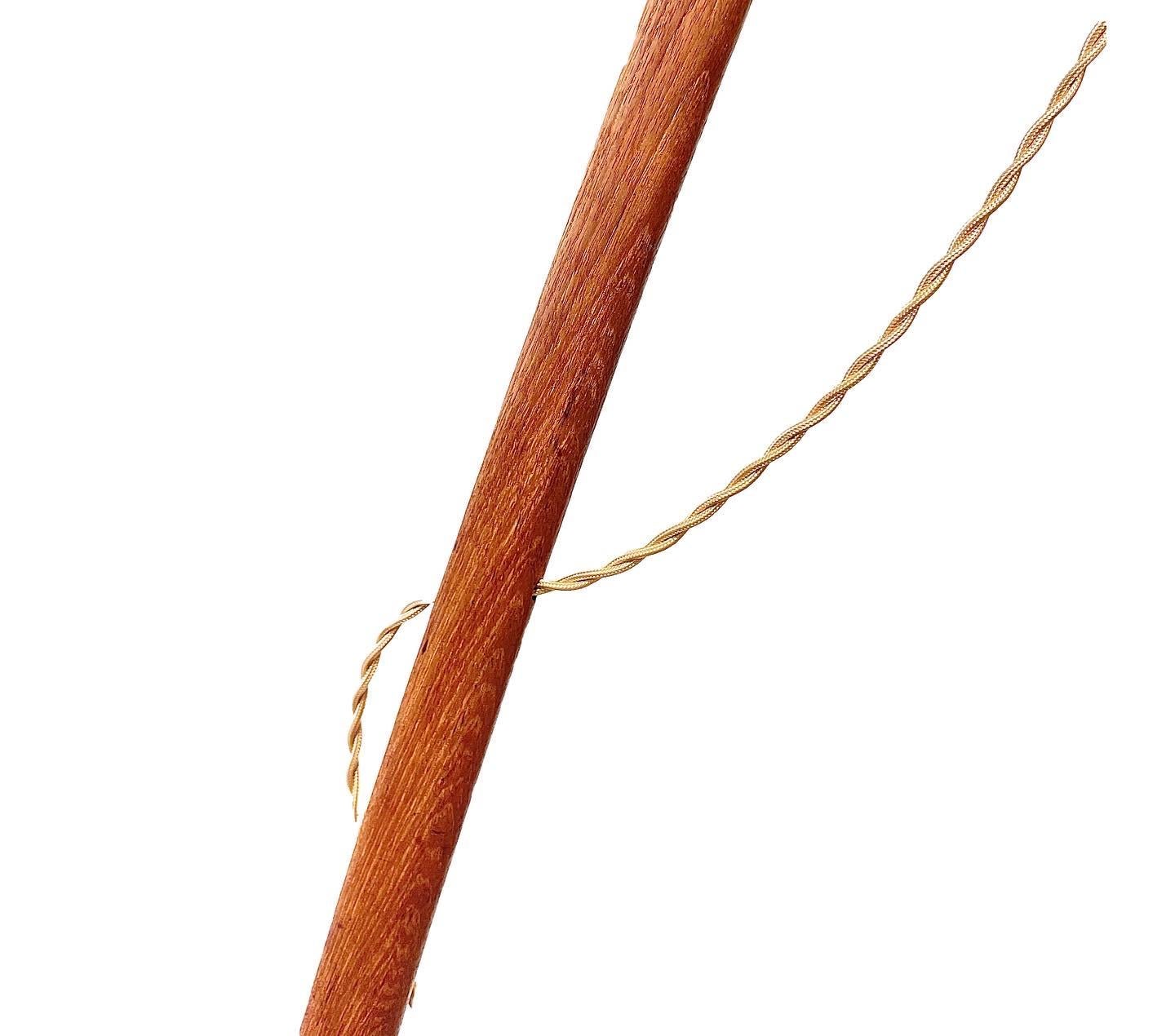 Woodwork Dornstab Floor Lamp by J. T. Kalmar et A. Pöll, Kalmar Werkstatten, 1947
