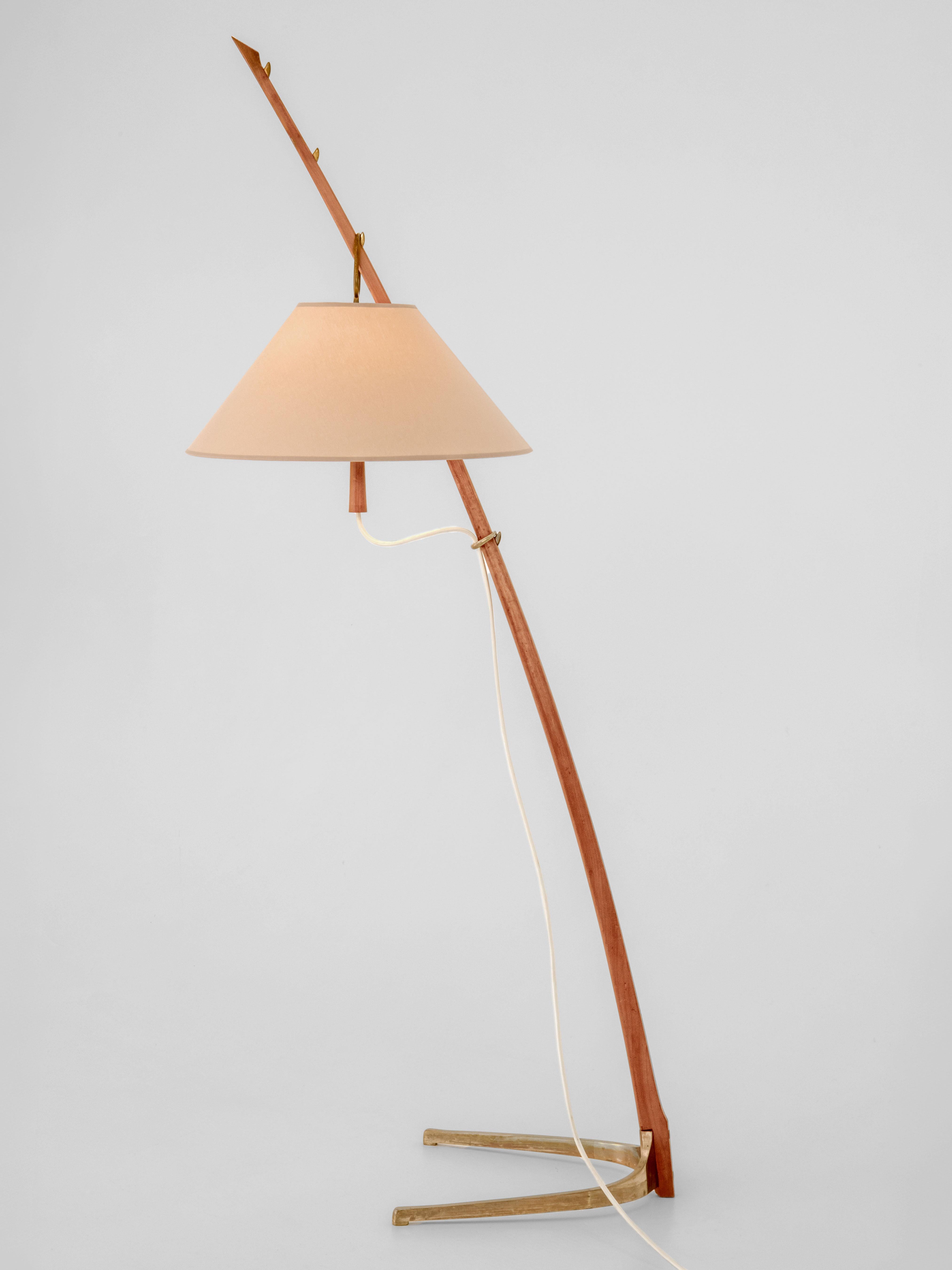 Mid-Century Modern Dornstab Floor Lamp - Model 2076 - J.T. Kalmar & A. Pöll