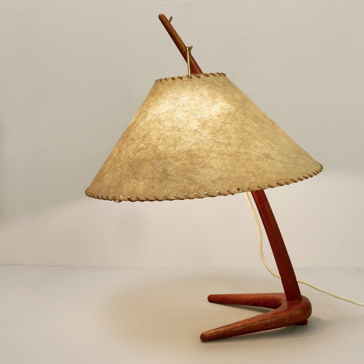 Wood 'Dornstab' Table Lamps by J.T. Kalmar for Kalmar Werkstatten, a Pair Available