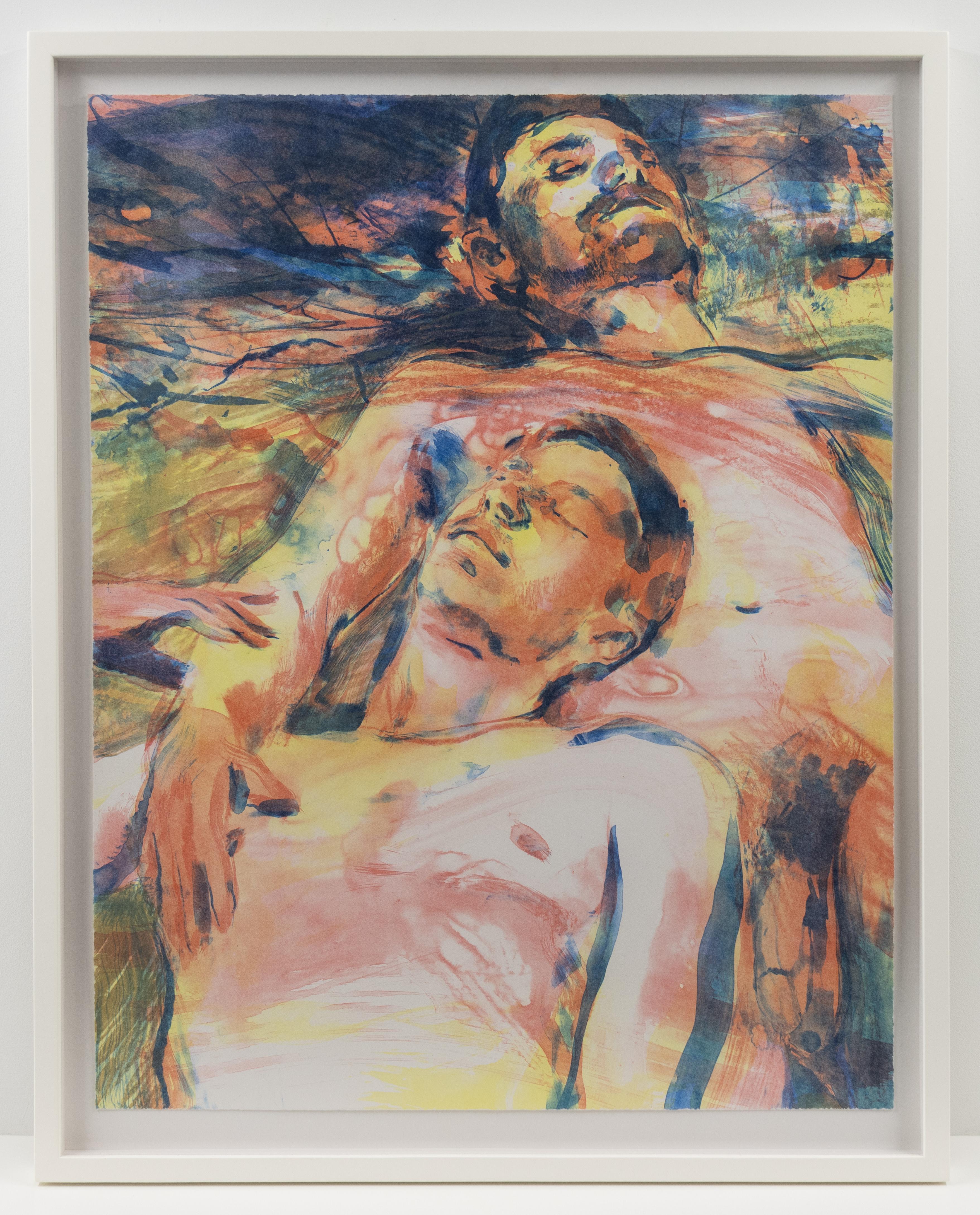 Brice e Robert, Stampa di pittura figurativa queer contemporanea - Print Contemporaneo di Doron Langberg