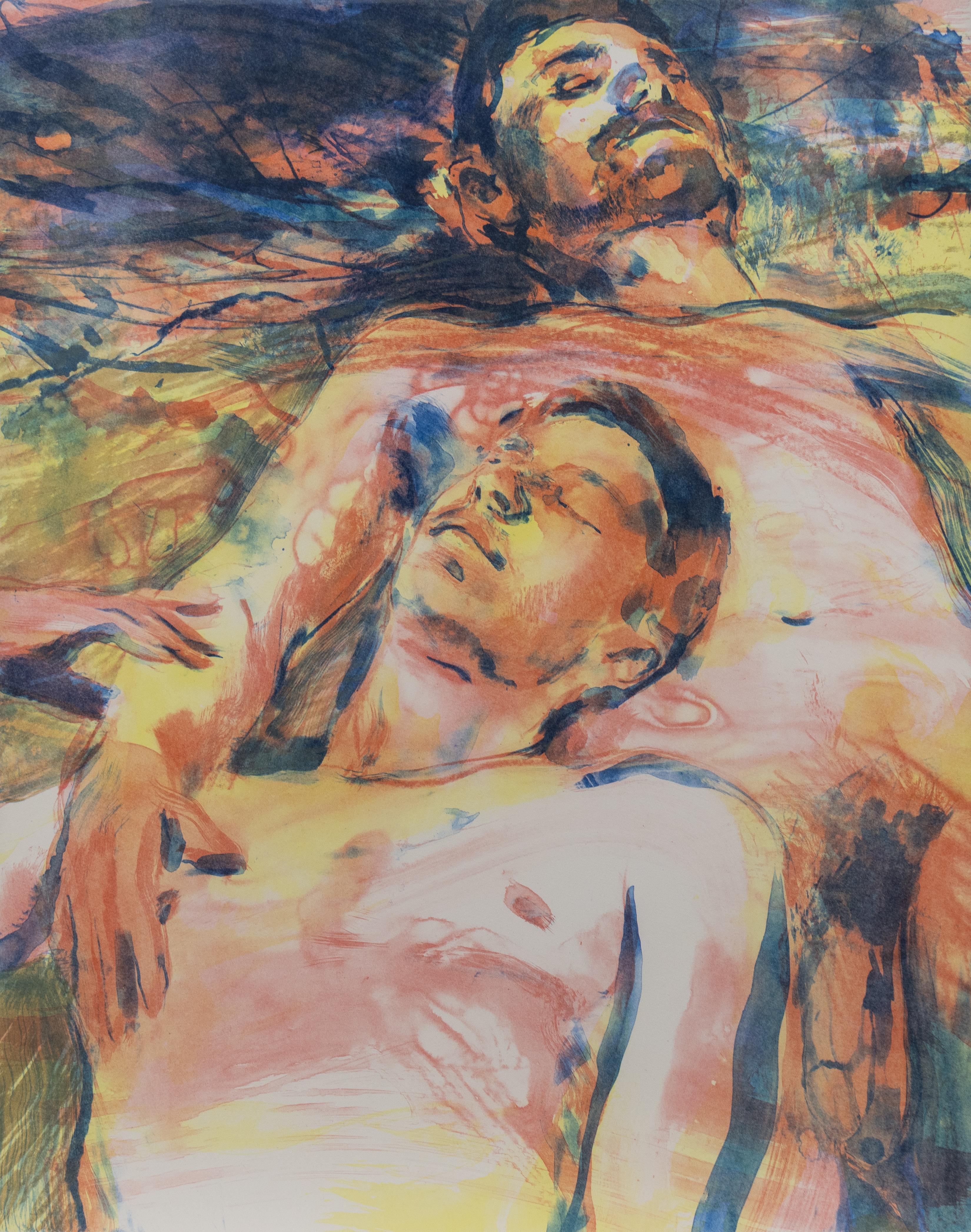 Brice e Robert, Stampa di pittura figurativa queer contemporanea - Print di Doron Langberg