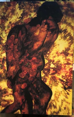 Le couple  Grand objet d'art figuratif en techniques mixtes sur toile contemporaine de Doron 