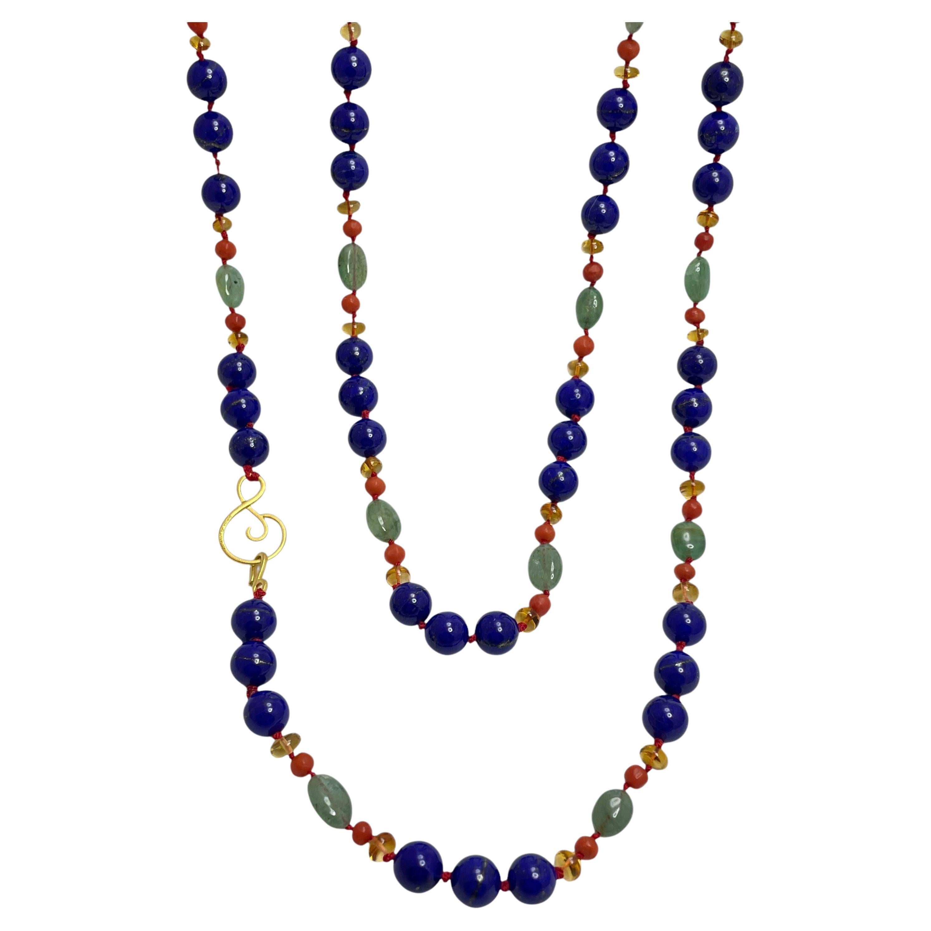 DOROTA LASAK 22k gold beaded necklace