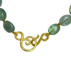 DOROTA LASAK 22k gold emerald beaded necklace