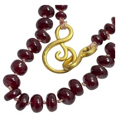 DOROTA LASAK 22k gold ruby beaded necklace