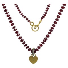 DOROTA LASAK Collier perlé de rubis et d'or 22 carats