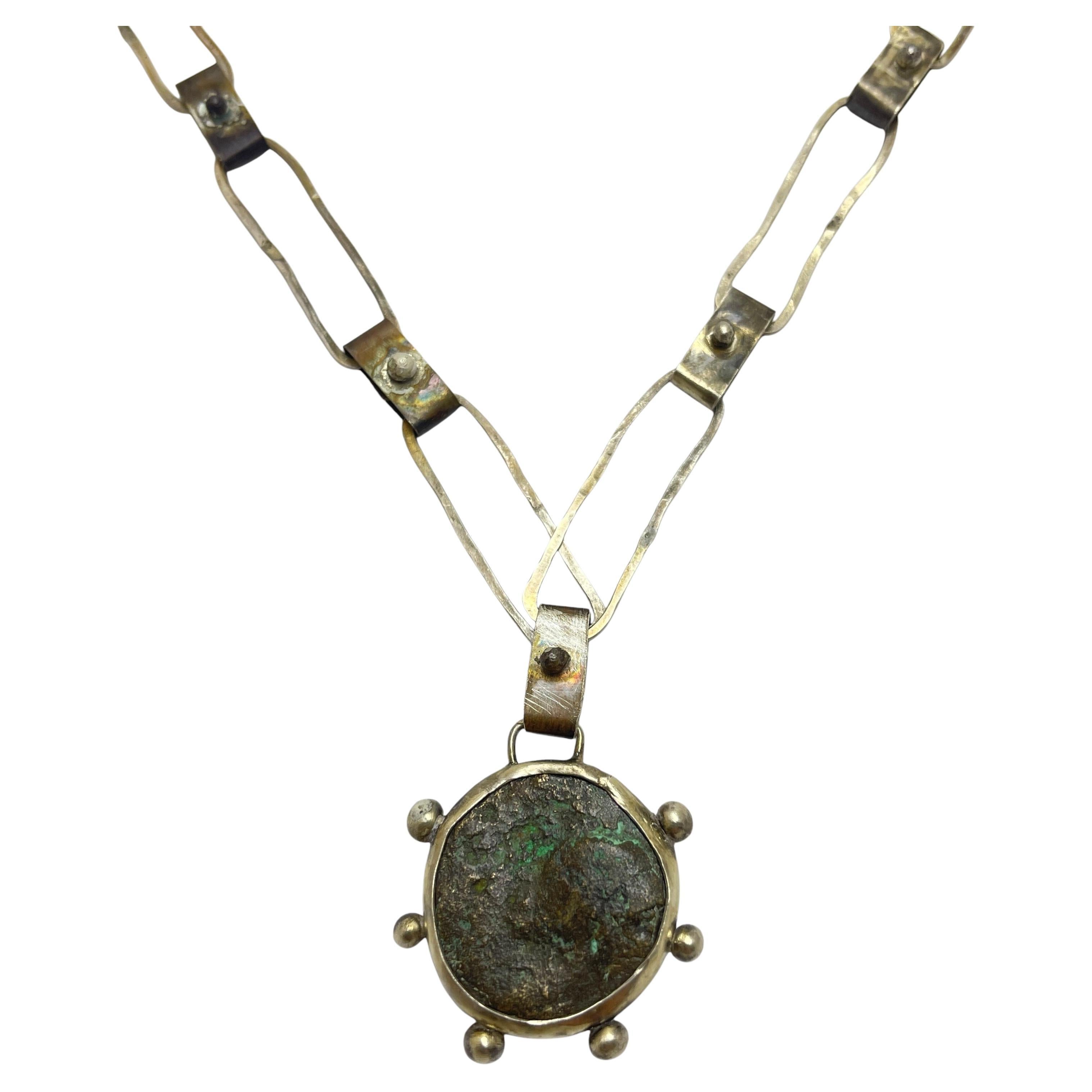 DOROTA LASAK collana di monete antiche in argento sterling in vendita