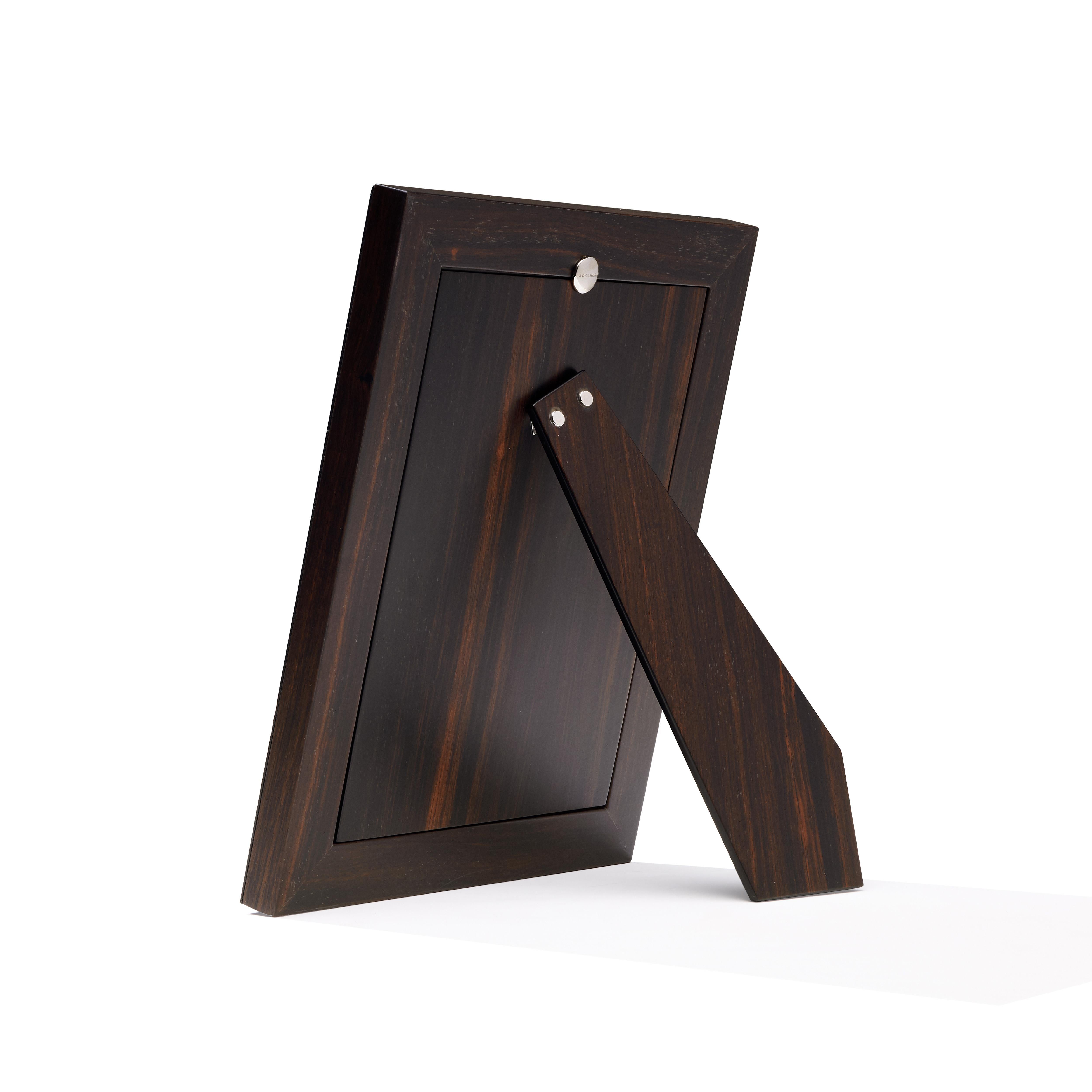 Dorotea Picture Frame in Pebbled Leather & Corno Italiano, Mod. 4463 In New Condition For Sale In Recanati, Macerata