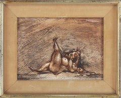 Mid Century Modern Mother and Baby Playing Figurative - Nude