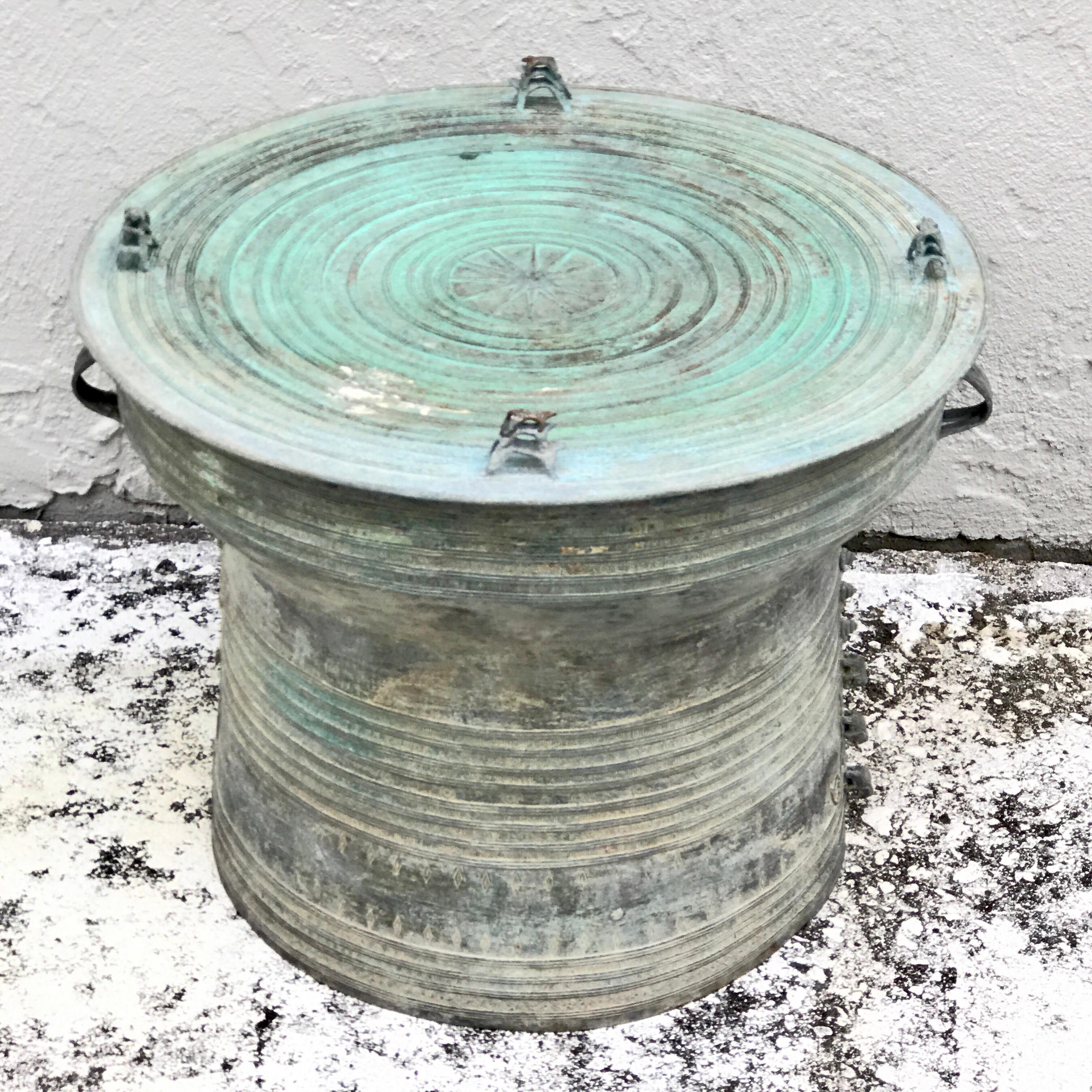 20th Century Dorothea Lange's Tibetan Bronze Rain Drum
