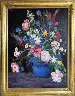 "Peonies" Dorothea M. Litzinger, Vibrant, Expressive Color, Flower Still Life