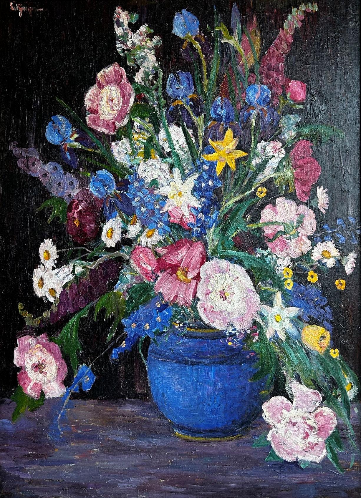 "Peonies" Dorothea M. Litzinger, Vibrant, Expressive Color, Flower Still Life
