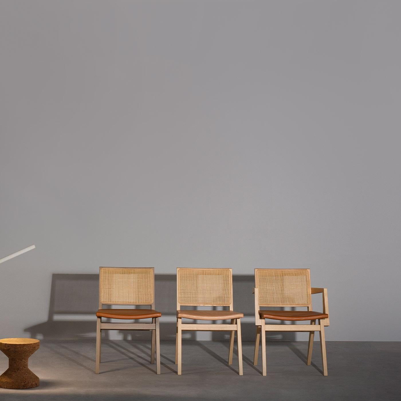 Wood Dorothea/P Beige Chair by Balutto Associati For Sale