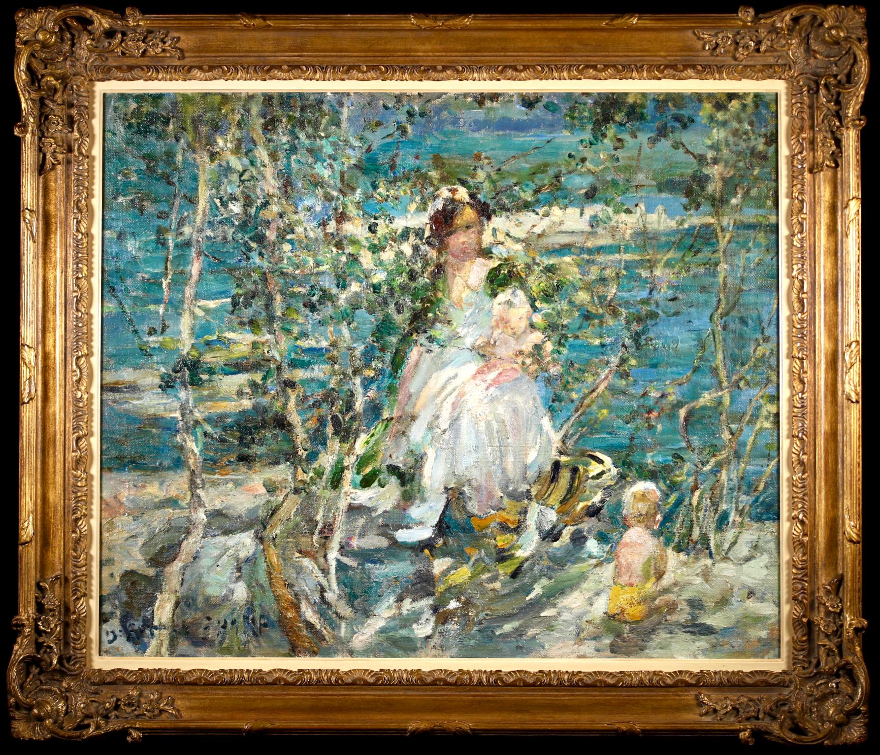 By The River - Painting by Dorothea Sharp
