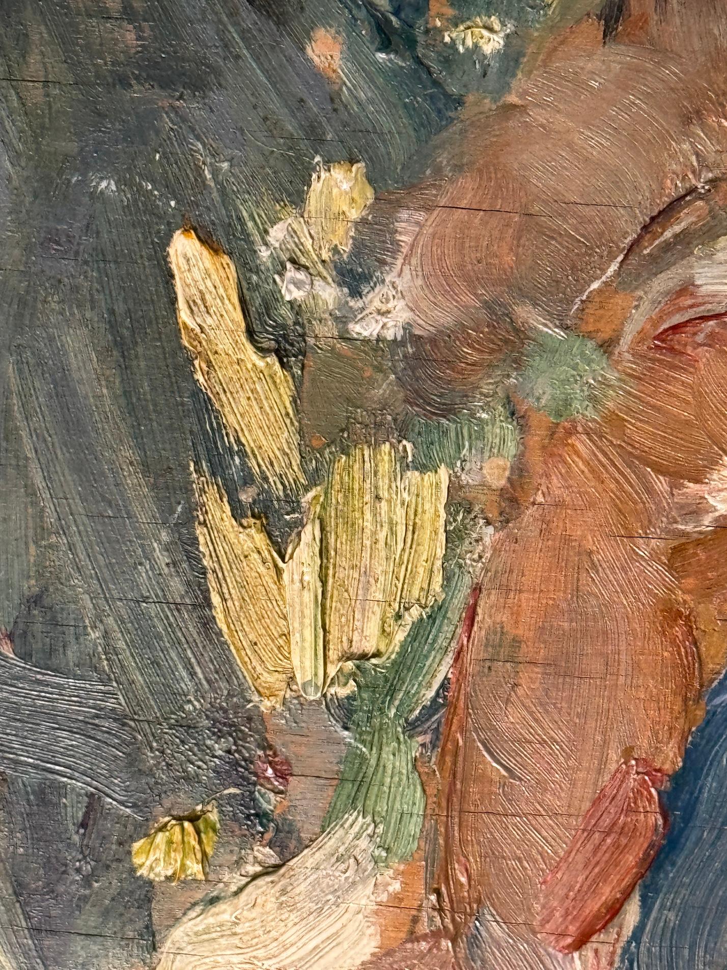 Early 20th century Modern British Impressionist portrait of a mother and child For Sale 6