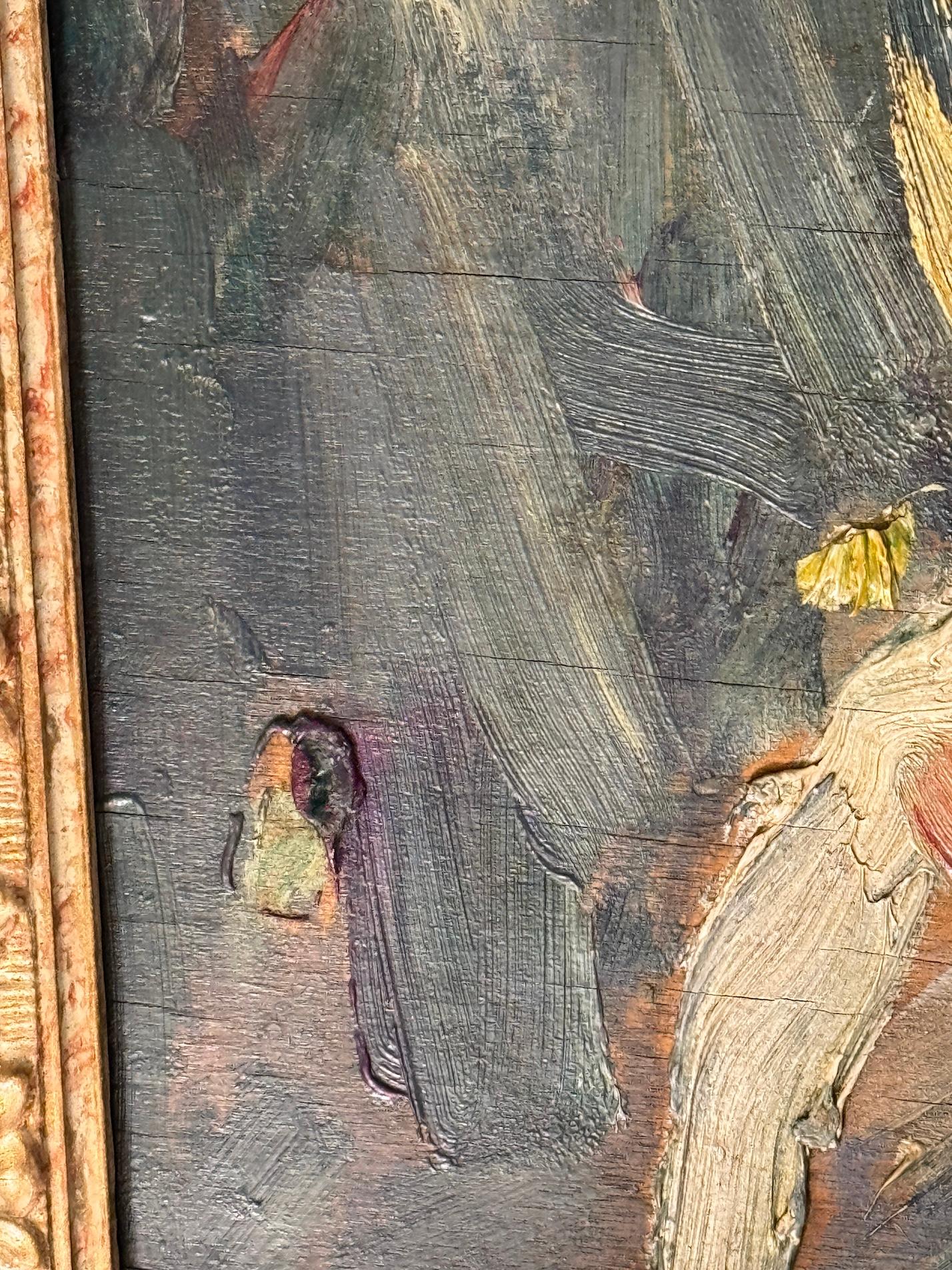 Early 20th century Modern British Impressionist portrait of a mother and child For Sale 7